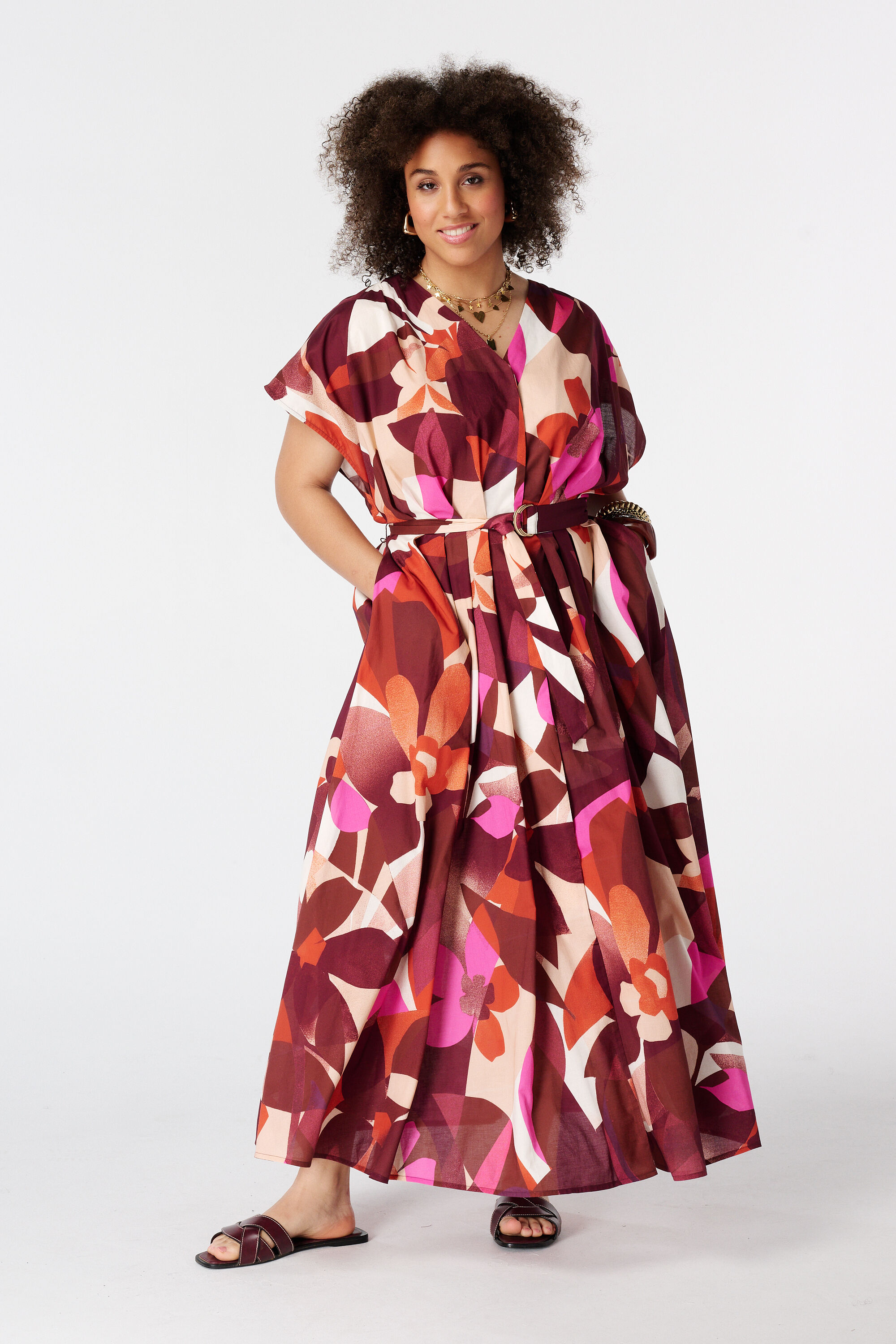 Maxi jurk met ceintuur