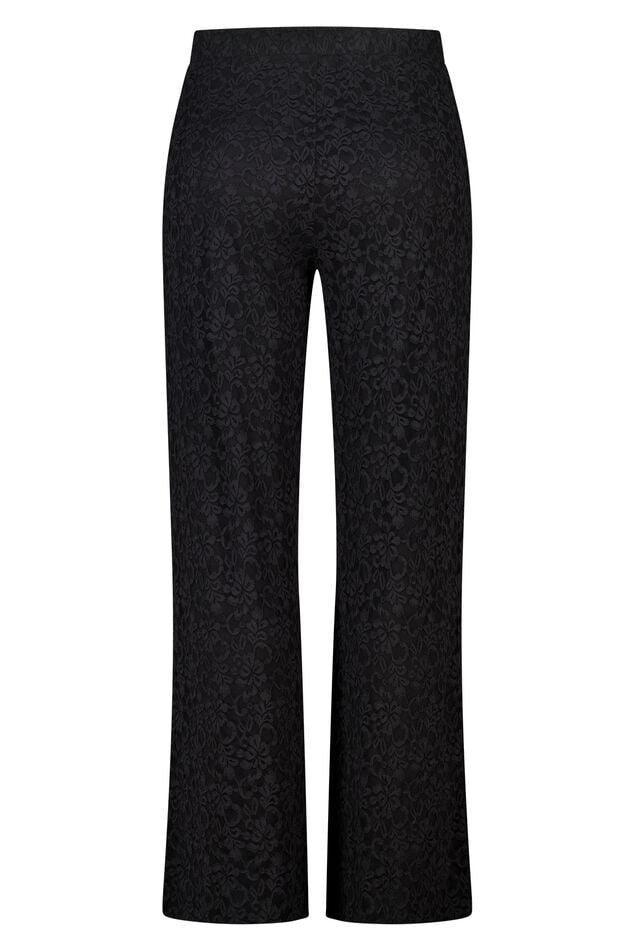 Wide leg broek van kant image number 2