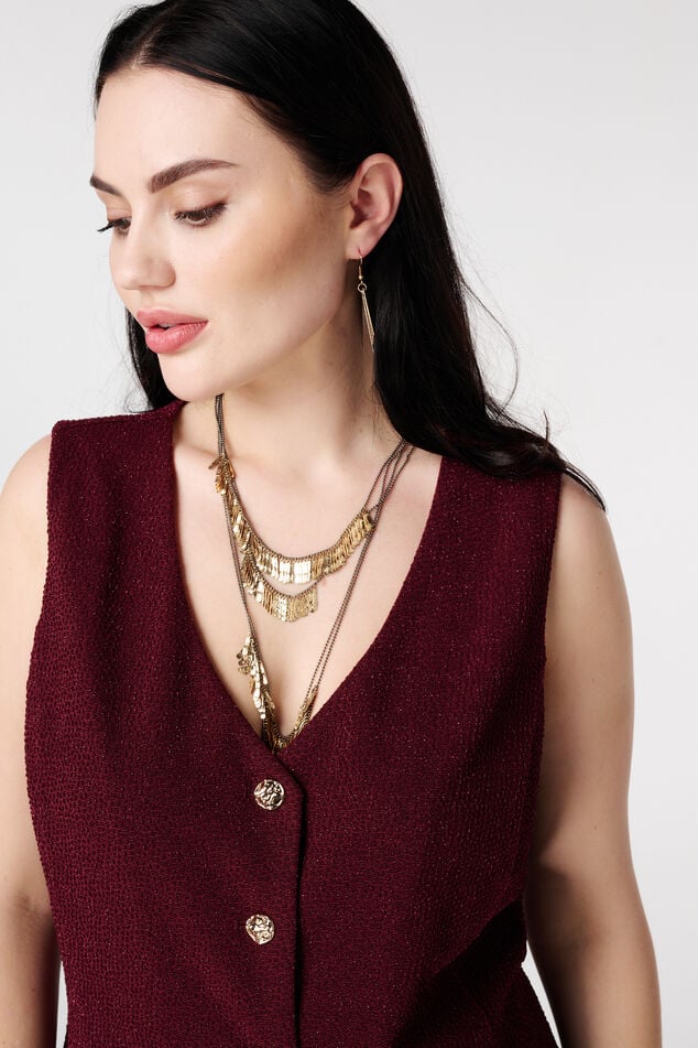 Gilet met knopen en lurex image number 4