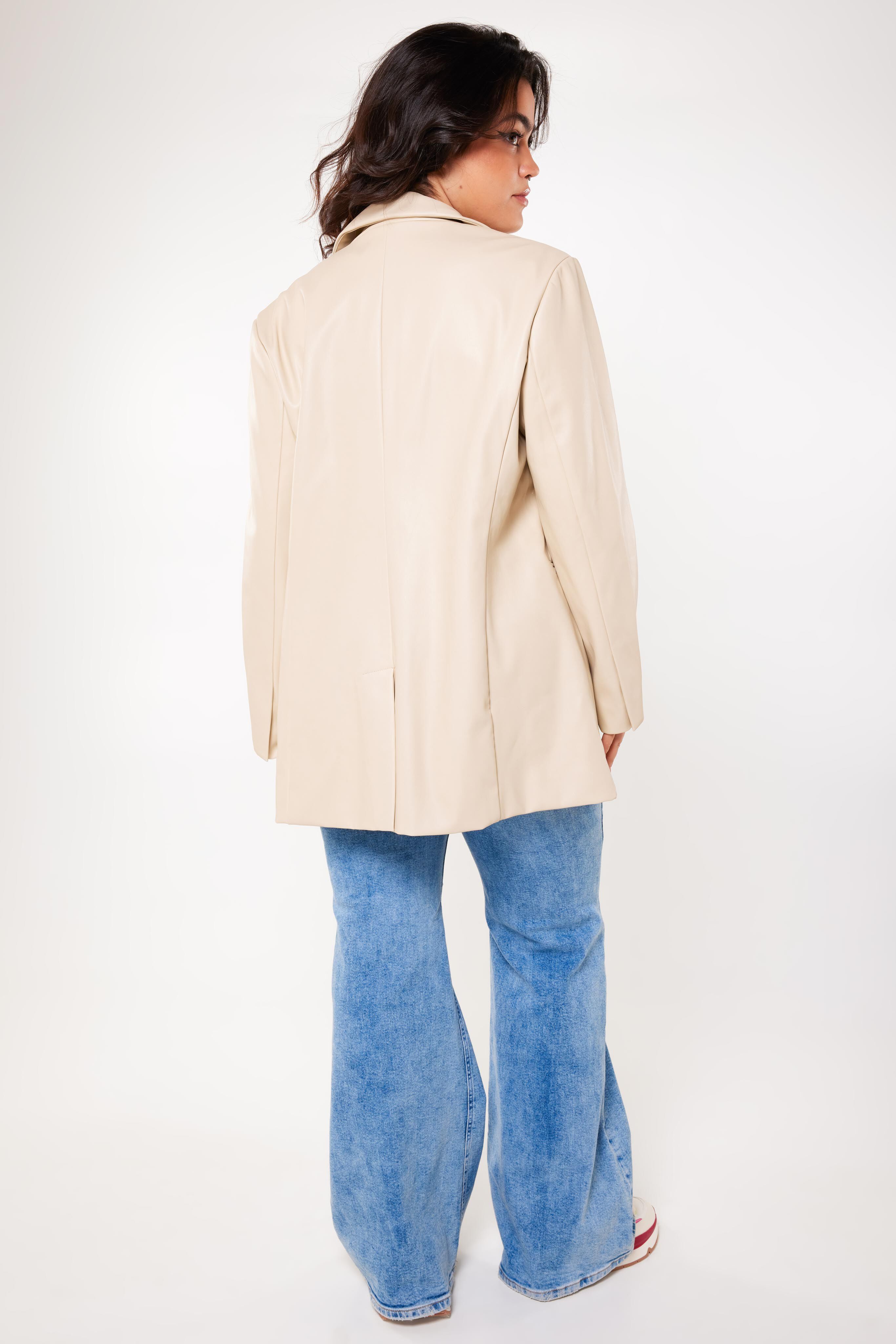 Imitatieleren blazer image number 4