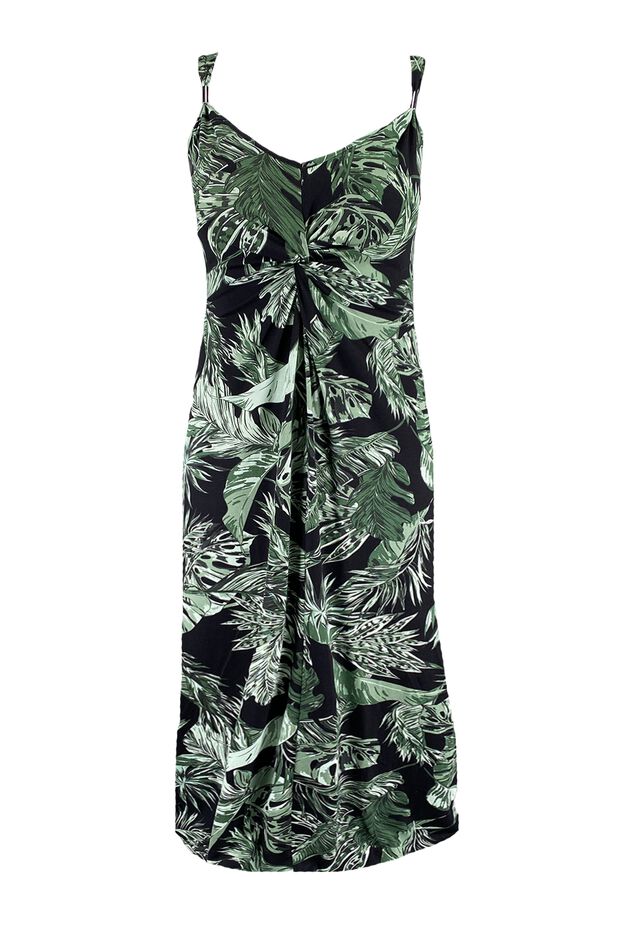 Jurk met bladeren print image number 1