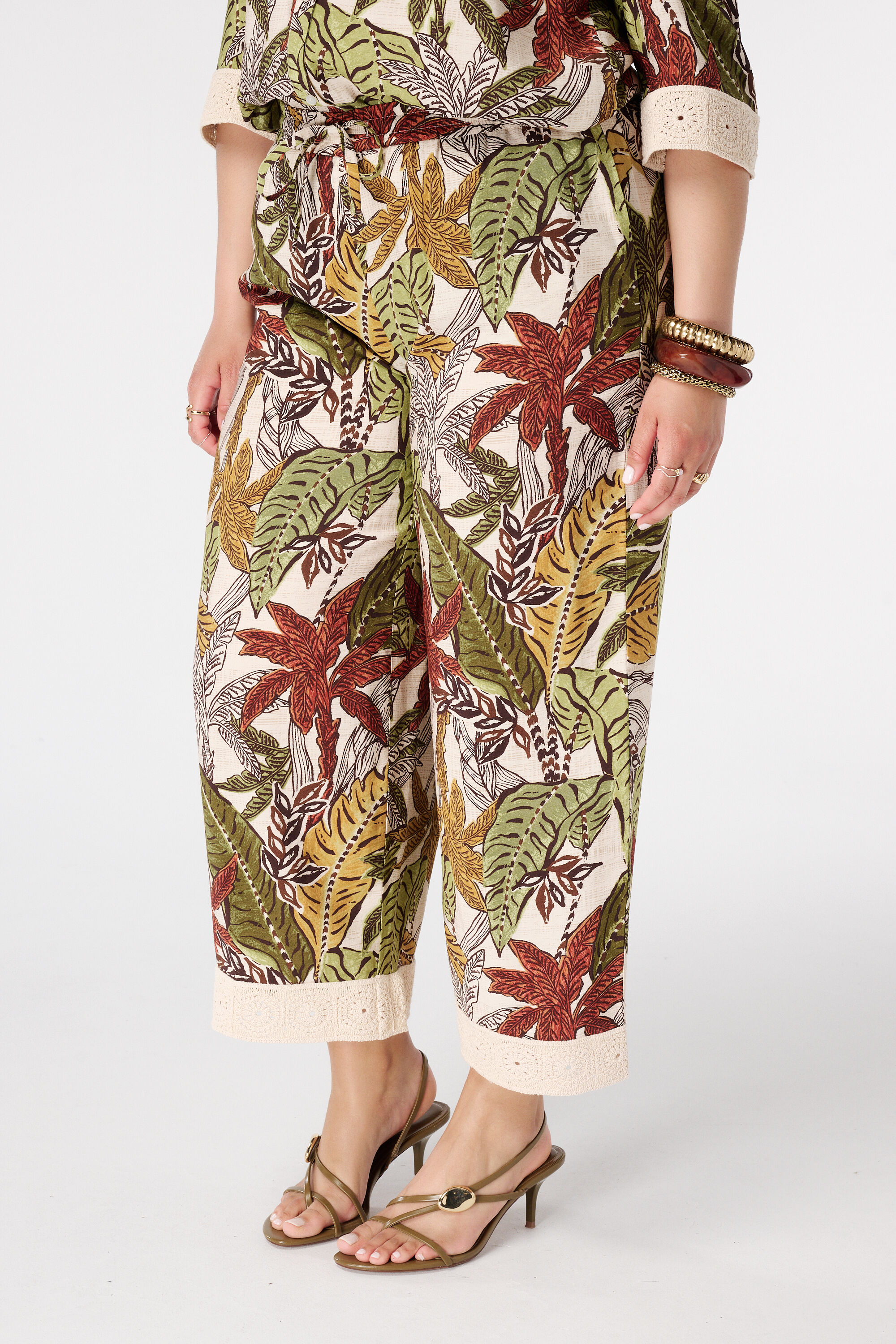 Driekwart broek met print image number 5