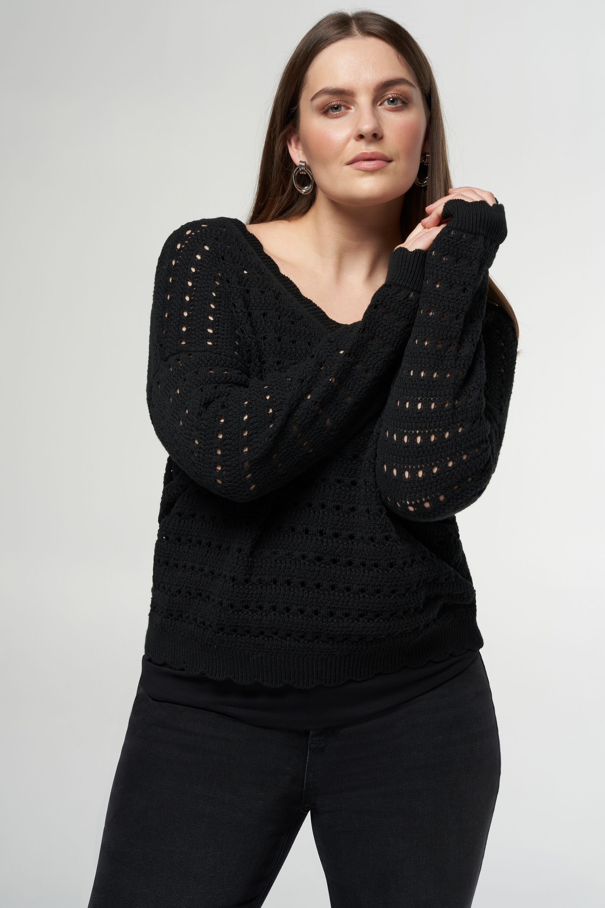 Grof gebreide trui  image number 6