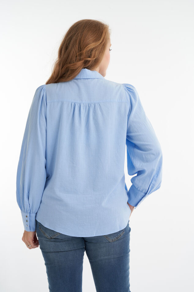 Blouse met pofmouwen image number 4