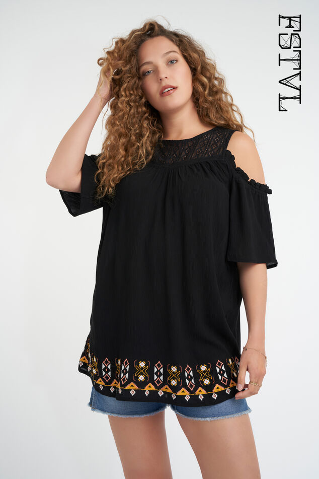 Cold shoulder blouse image number 0