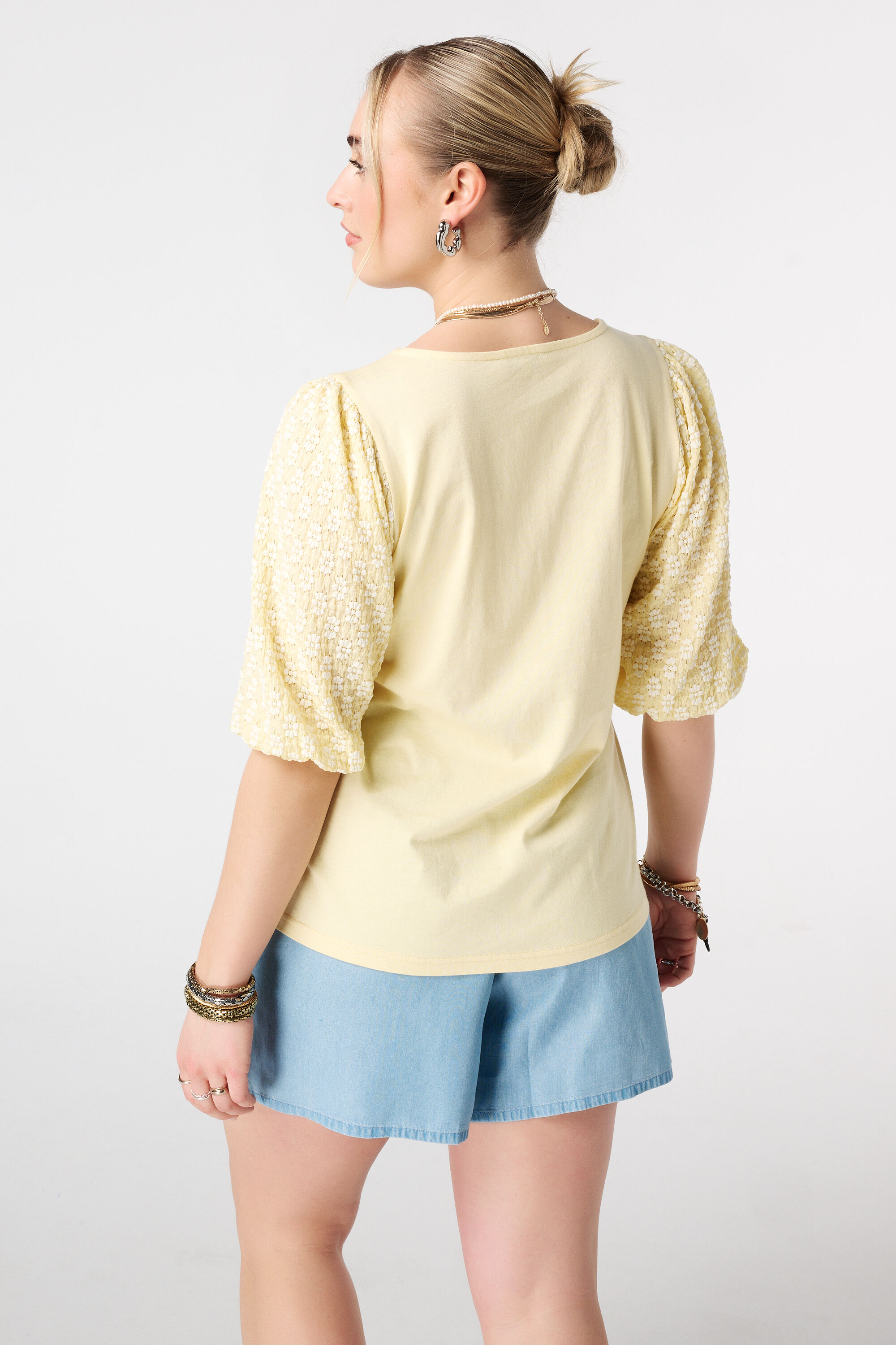 Top met pofmouwen image number 3