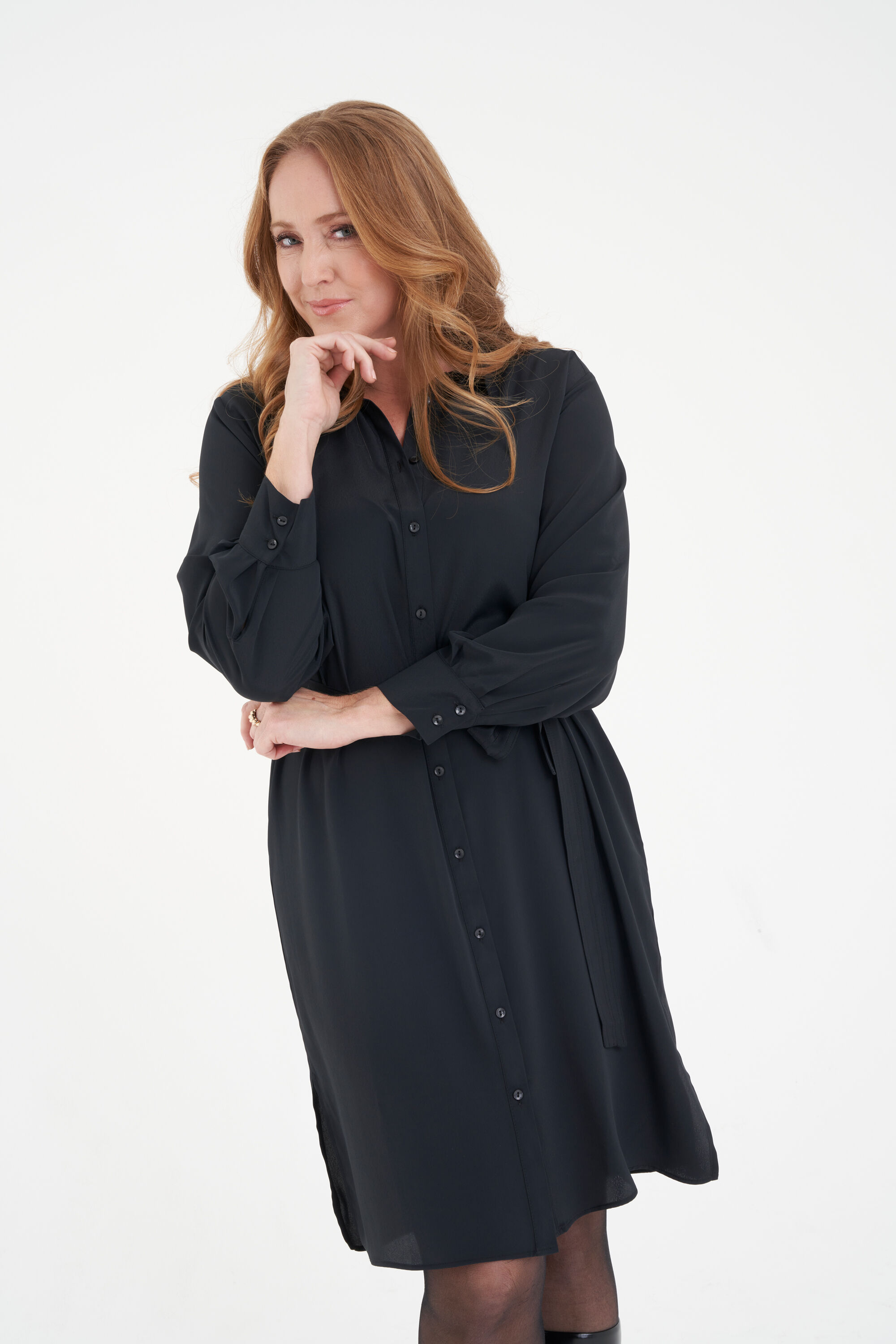 Blouse jurk met ceintuur image number 5