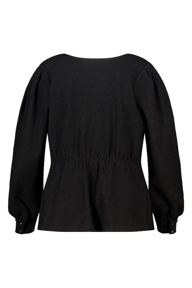 Glitter top met overslag look image number 2