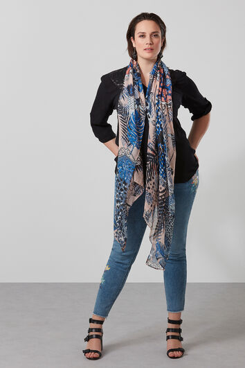 Sjaal met dierenprint