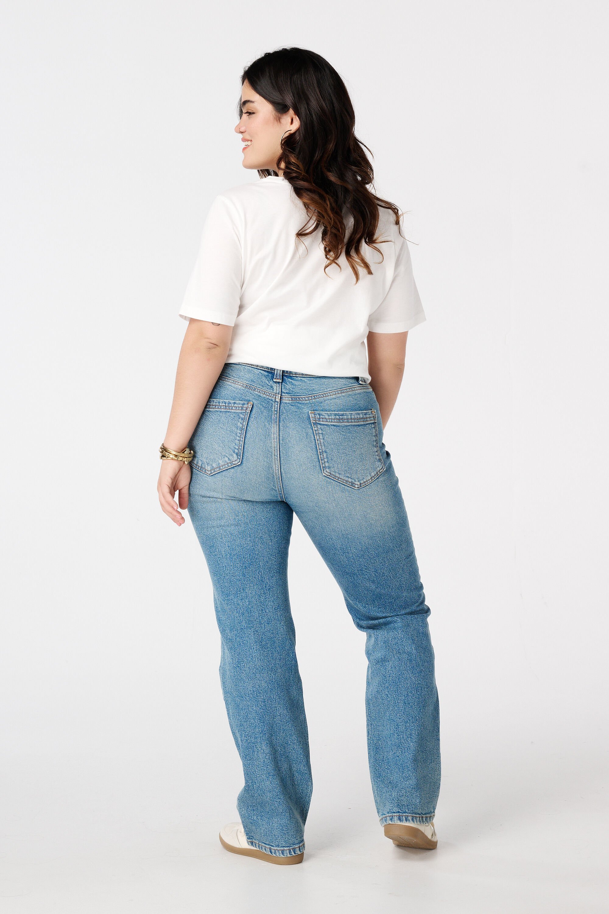 Straight leg jeans met mid waist image number 3