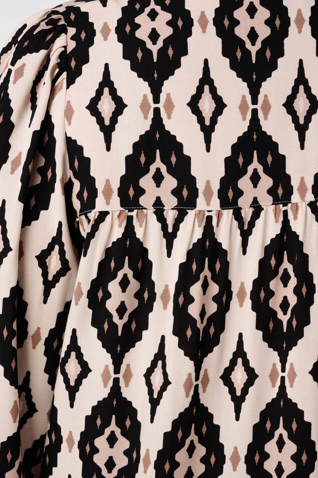 Blouse met print en klosjes image number 6