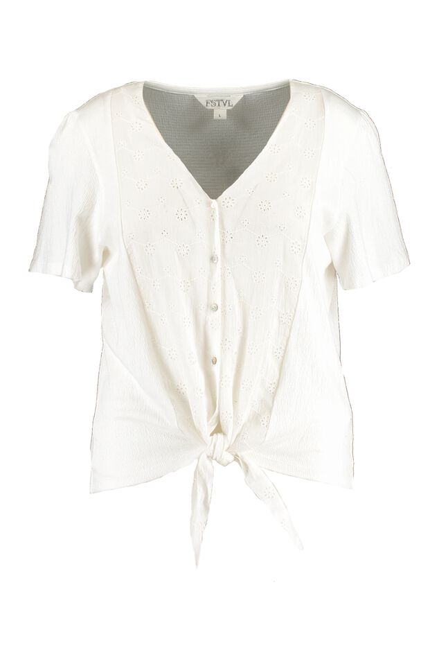 Blouse met geknoopt detail image number 1