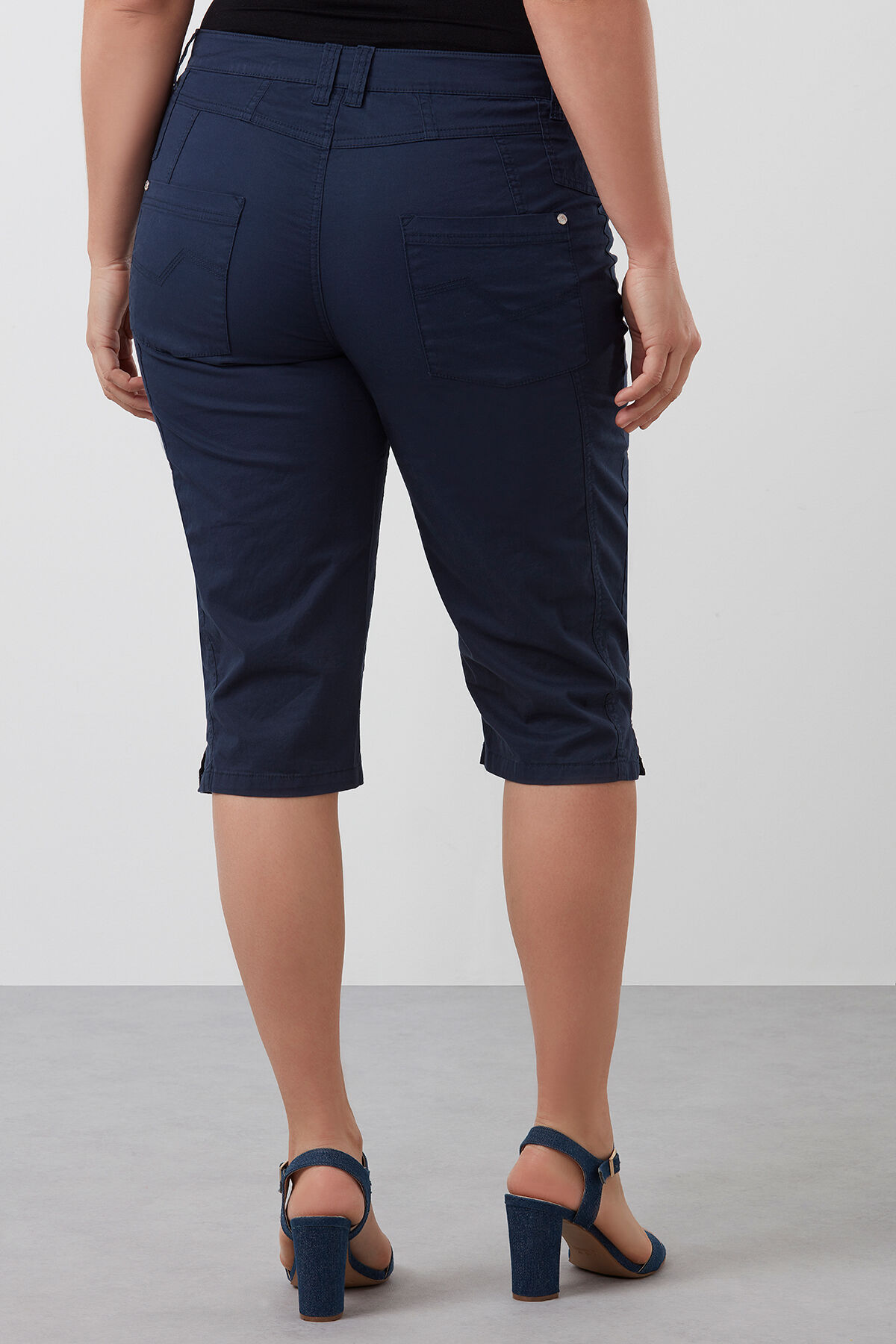 Katoenen capri broek image number 3