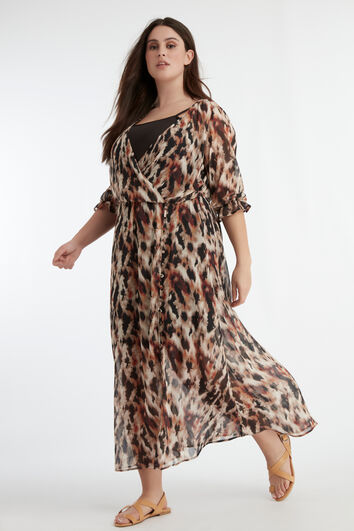 Overslagjurk met knoopjes