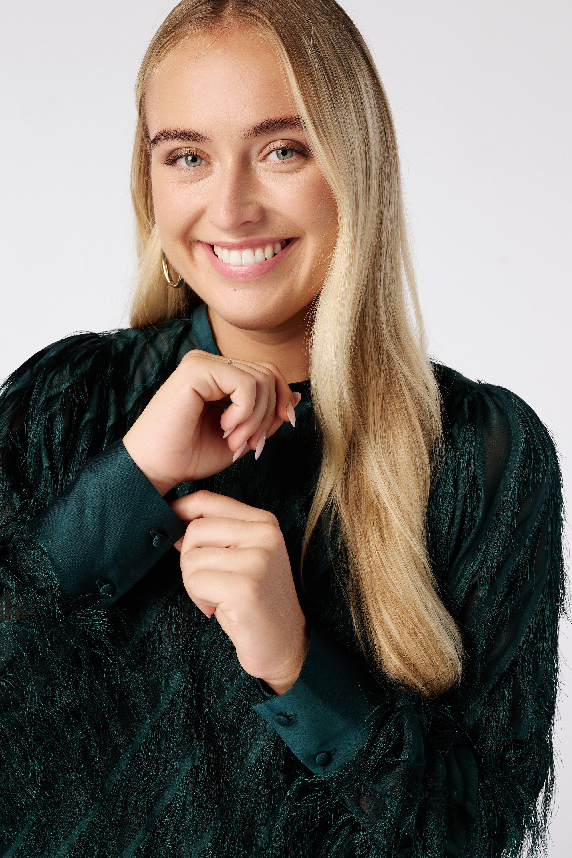 Blouse met ronde hals image number 4