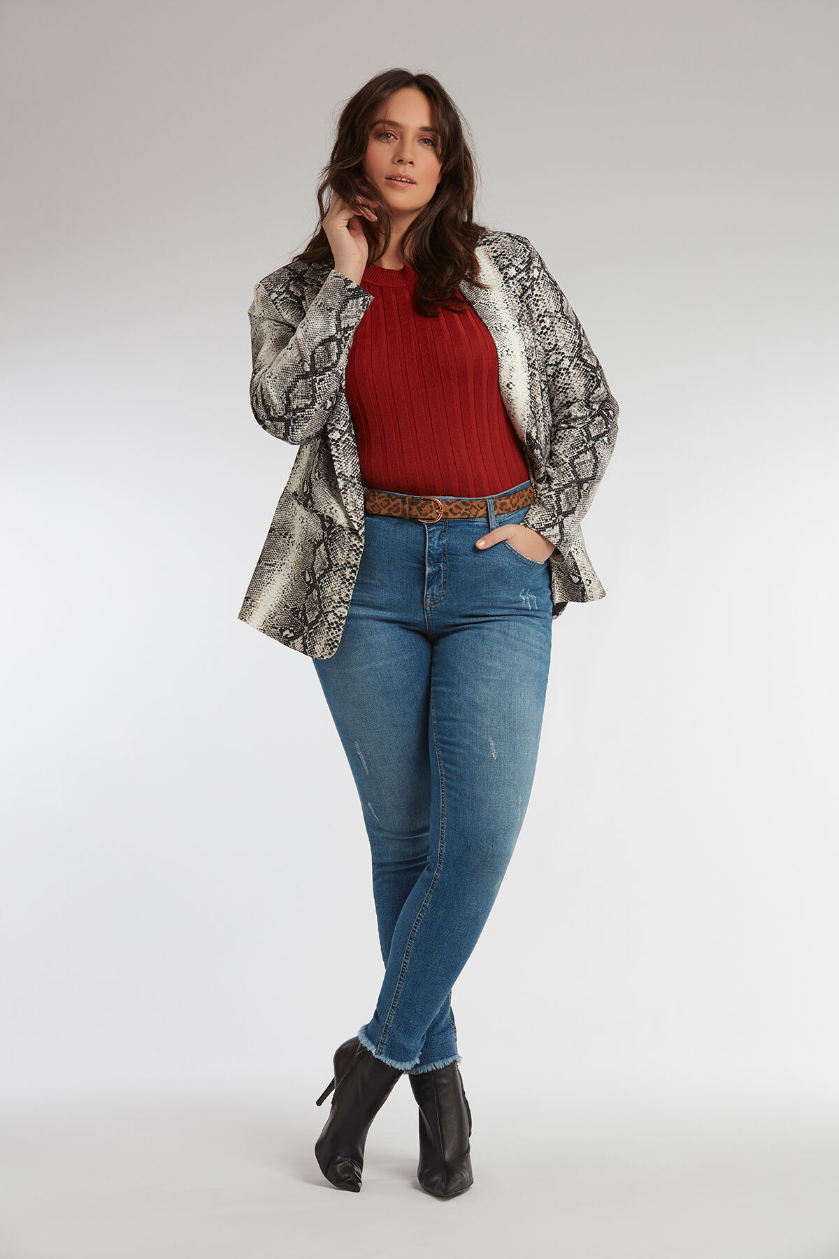 Blazer met slangenprint image number 4