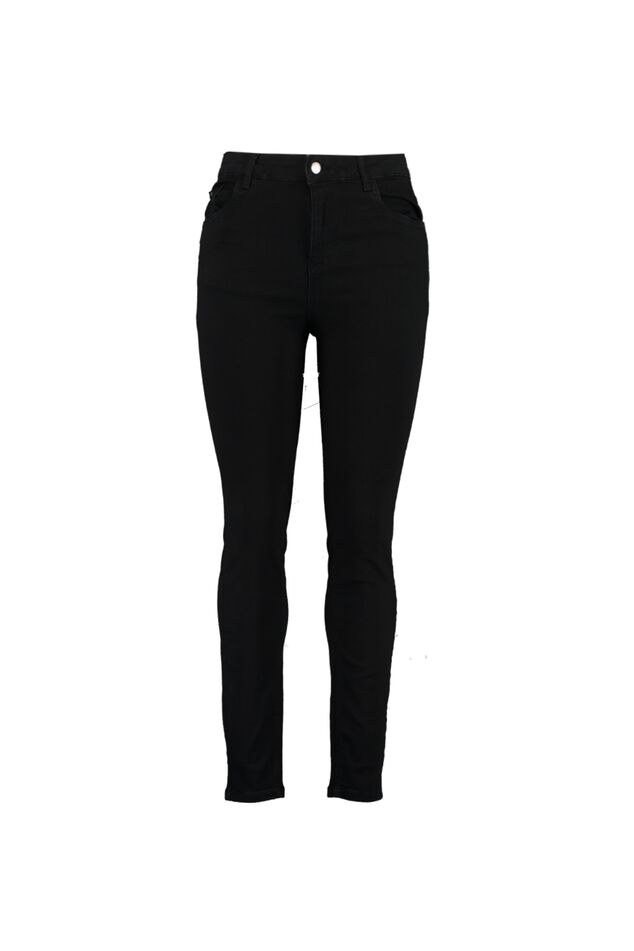 Skinny leg high waist jeans CHERRY image number 1