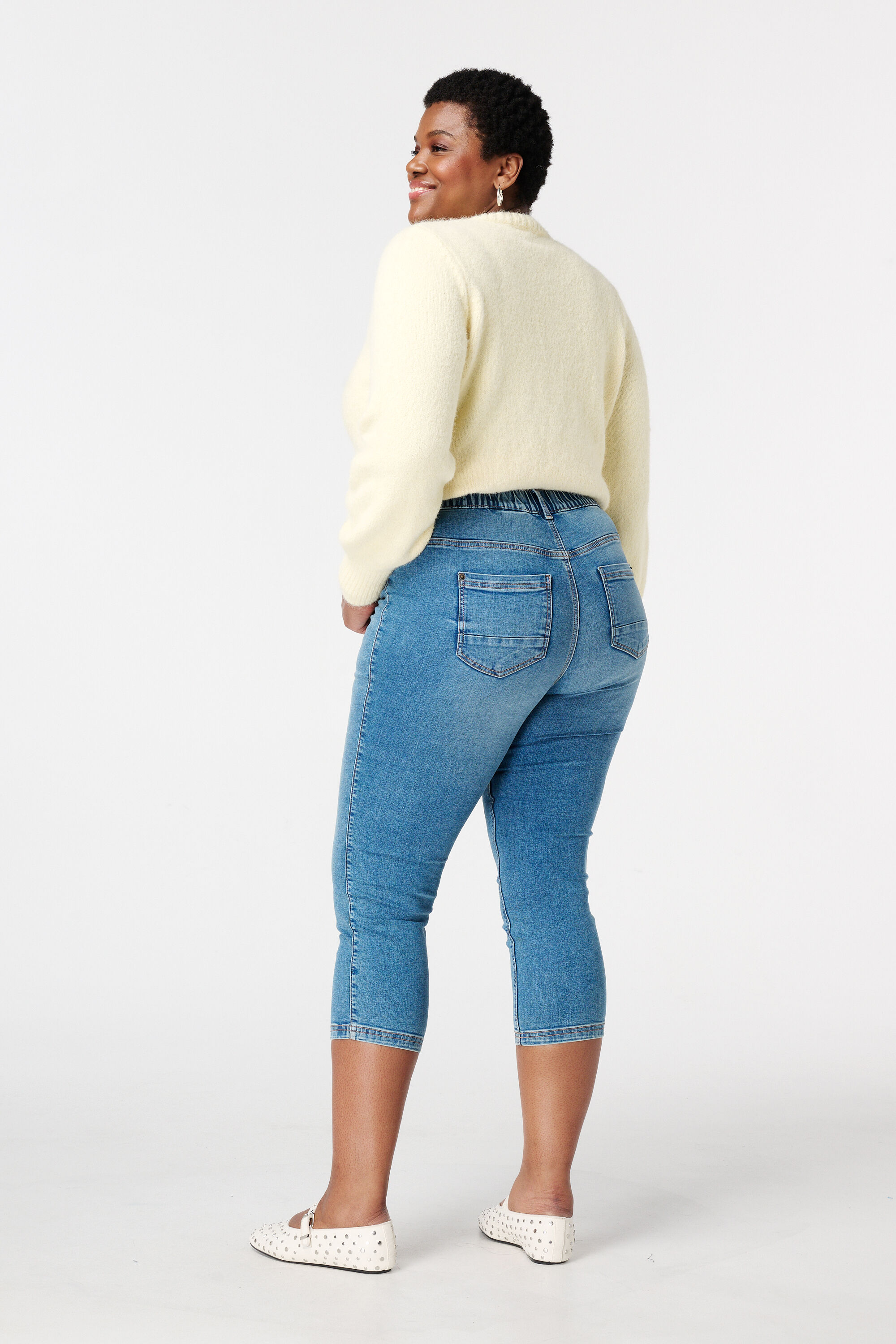 Tregging met denim look image number 3