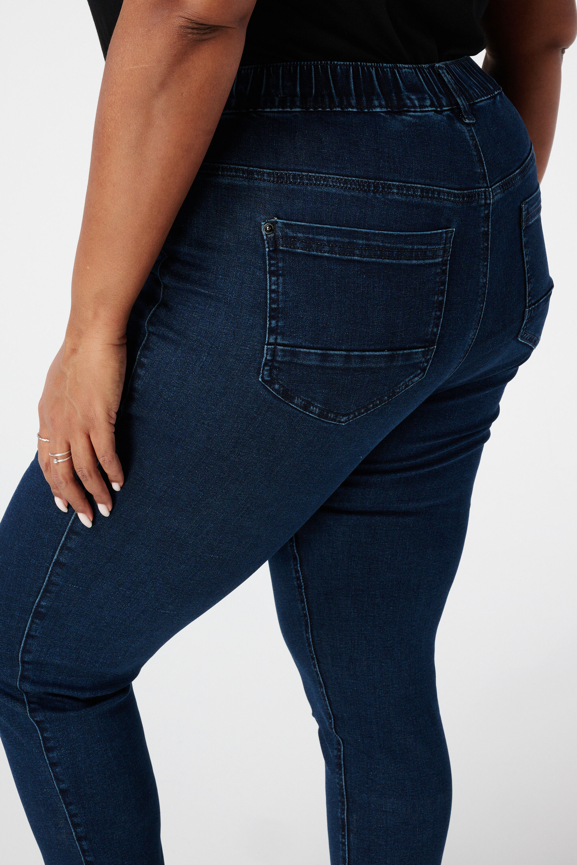 Tregging met denim look image number 4