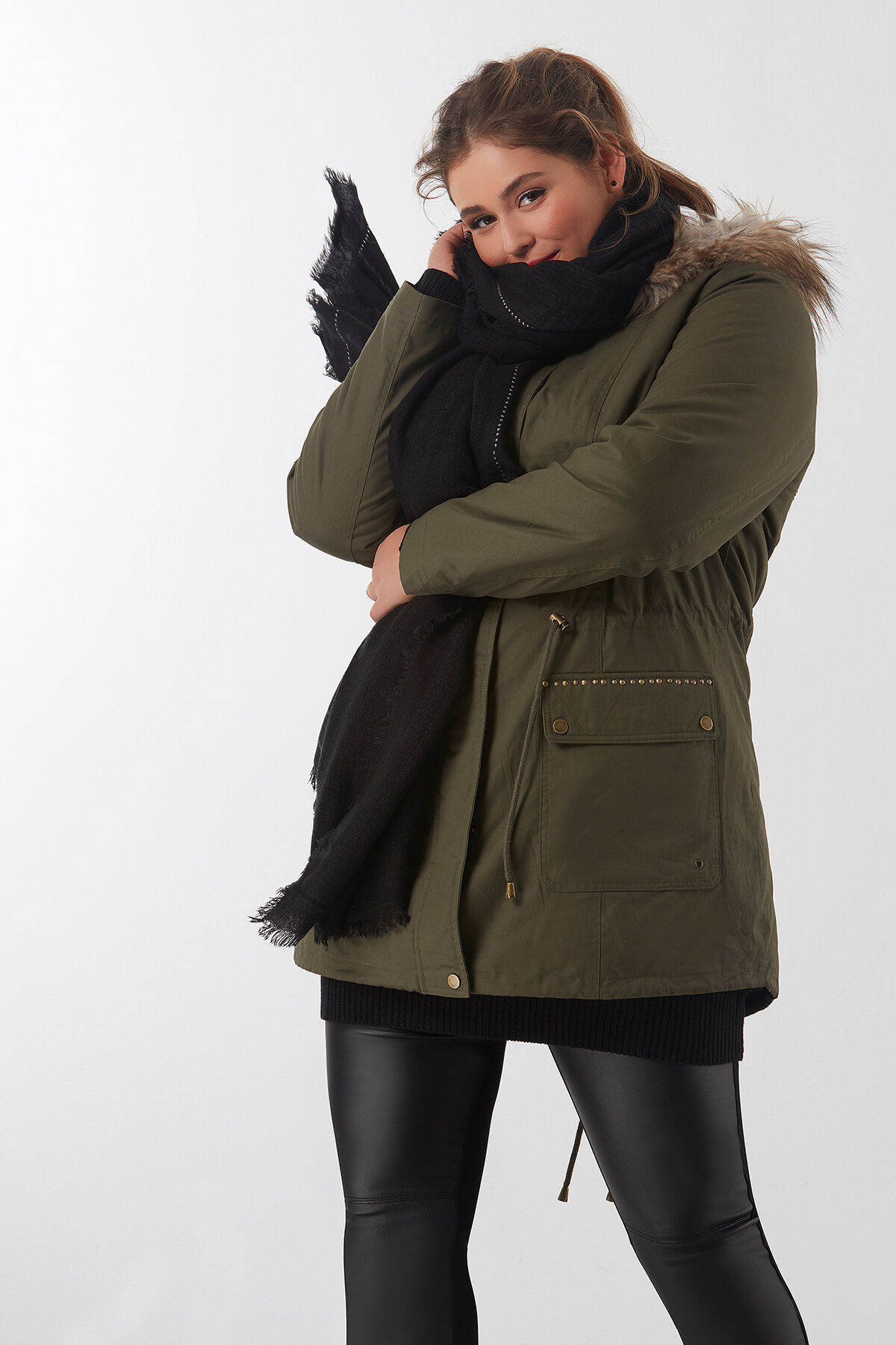 Parka met studs image number 4