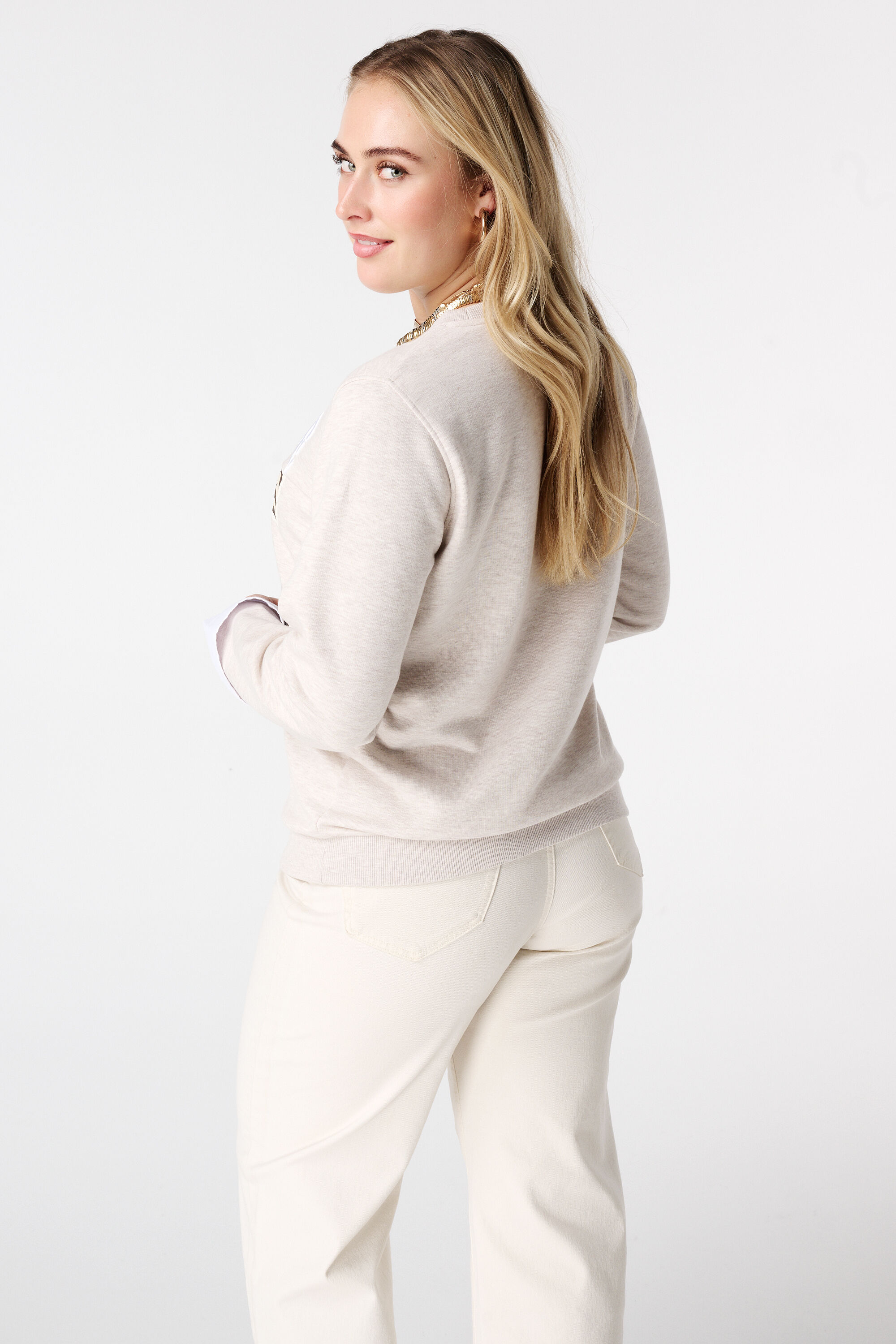 Sweater met blouse details image number 3