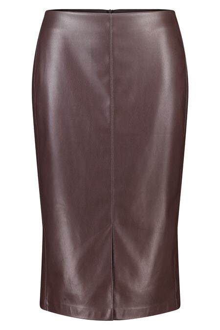 Midi rok van PU leerlook