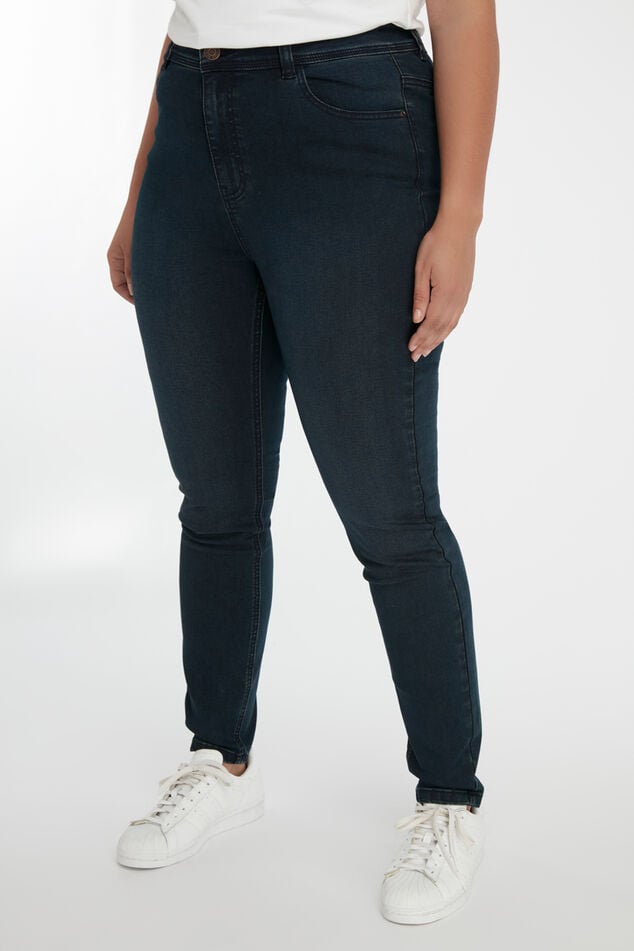 Skinny leg high waist jeans CHERRY image number 4