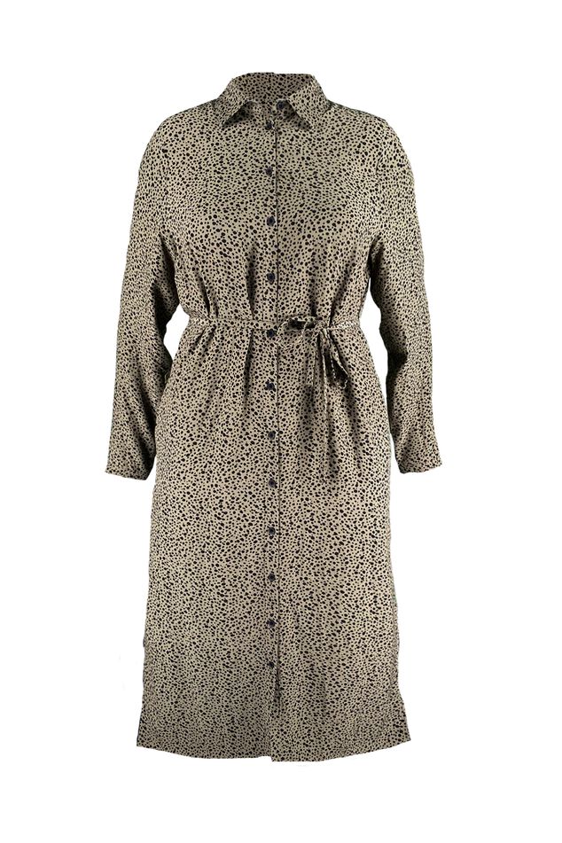Maxi jurk met strikceintuur image number 2