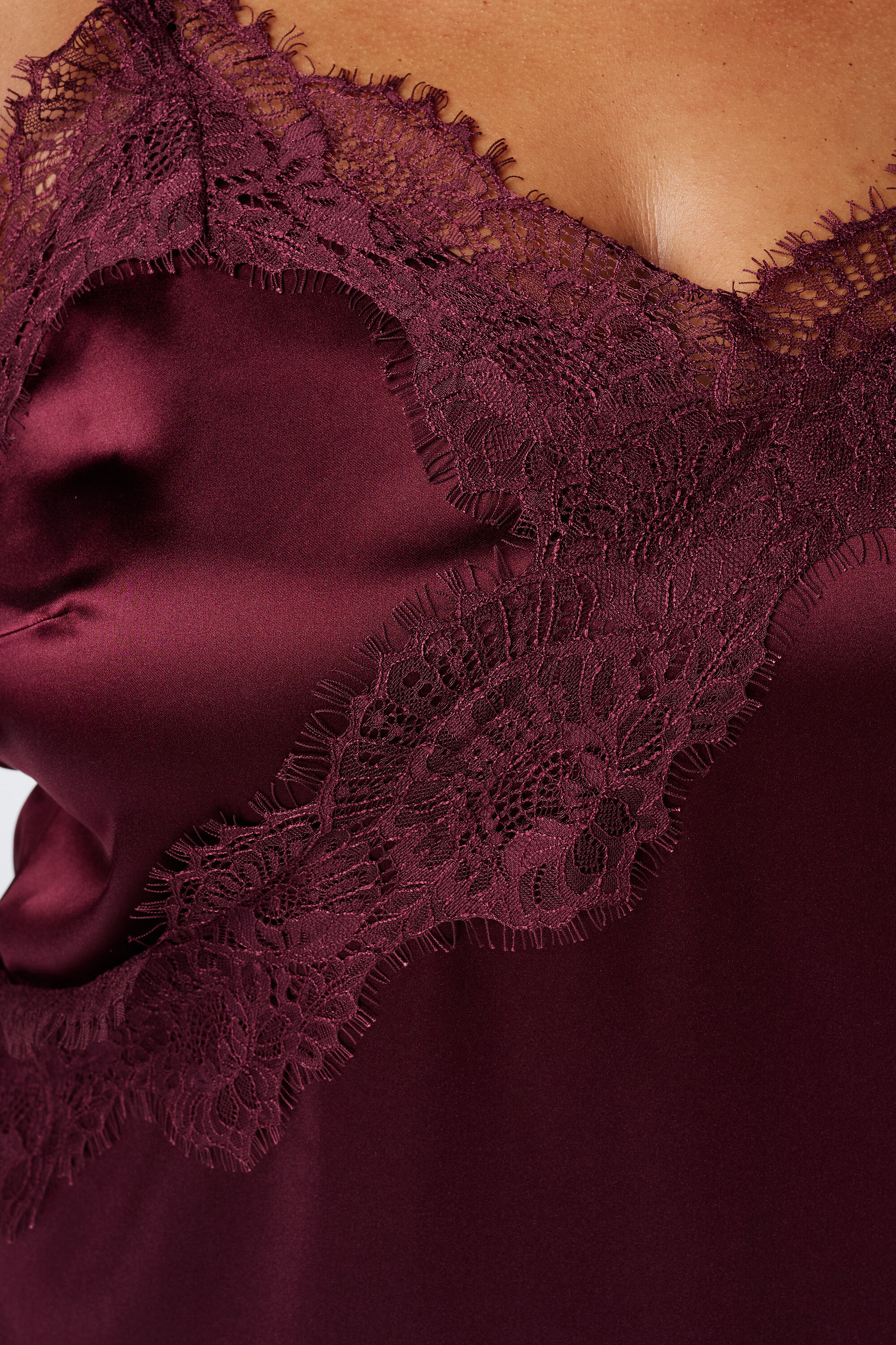 A-symmetrische blouse met kant image number 6