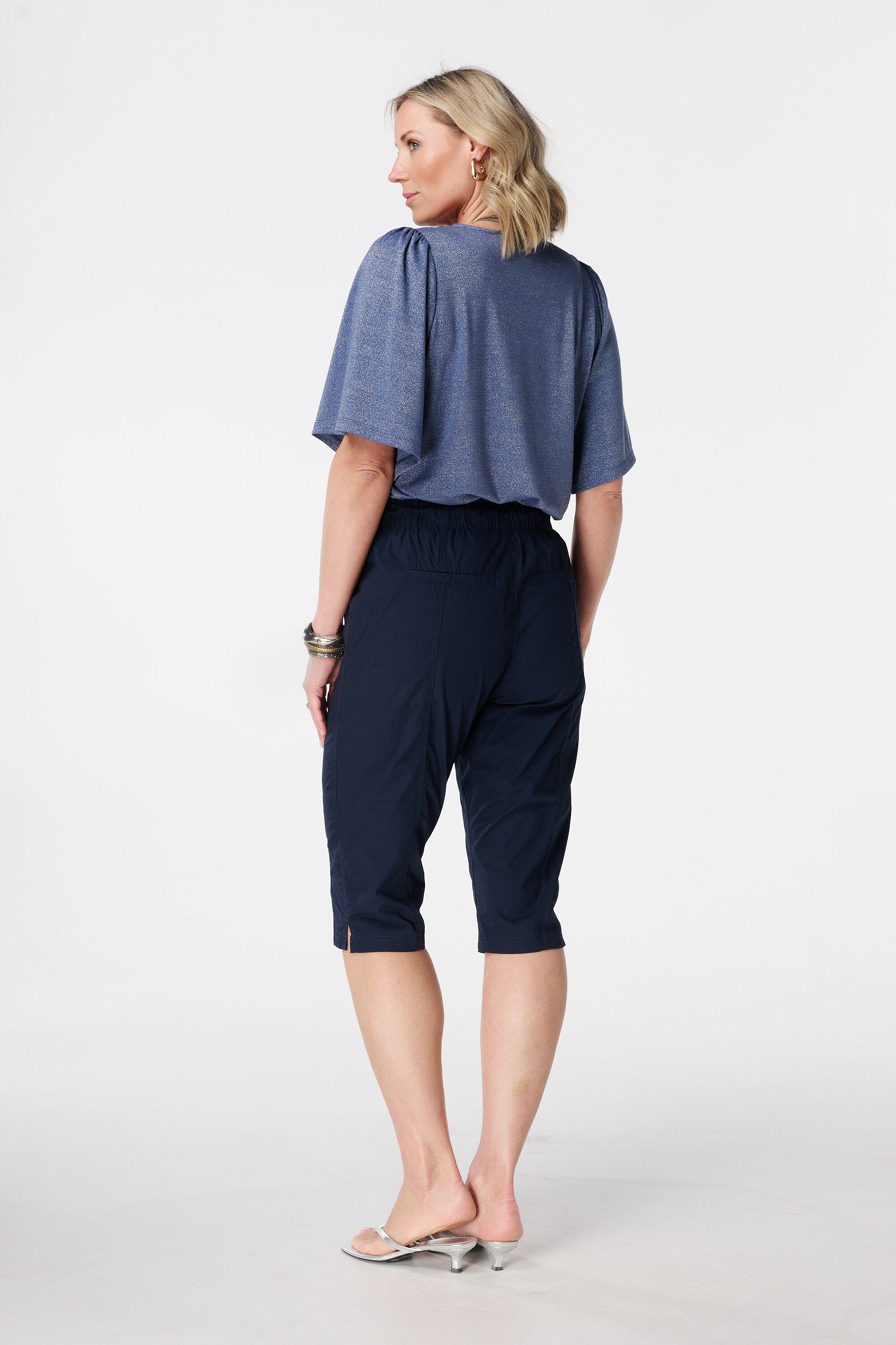 Capri broek met elastische taille image number 3