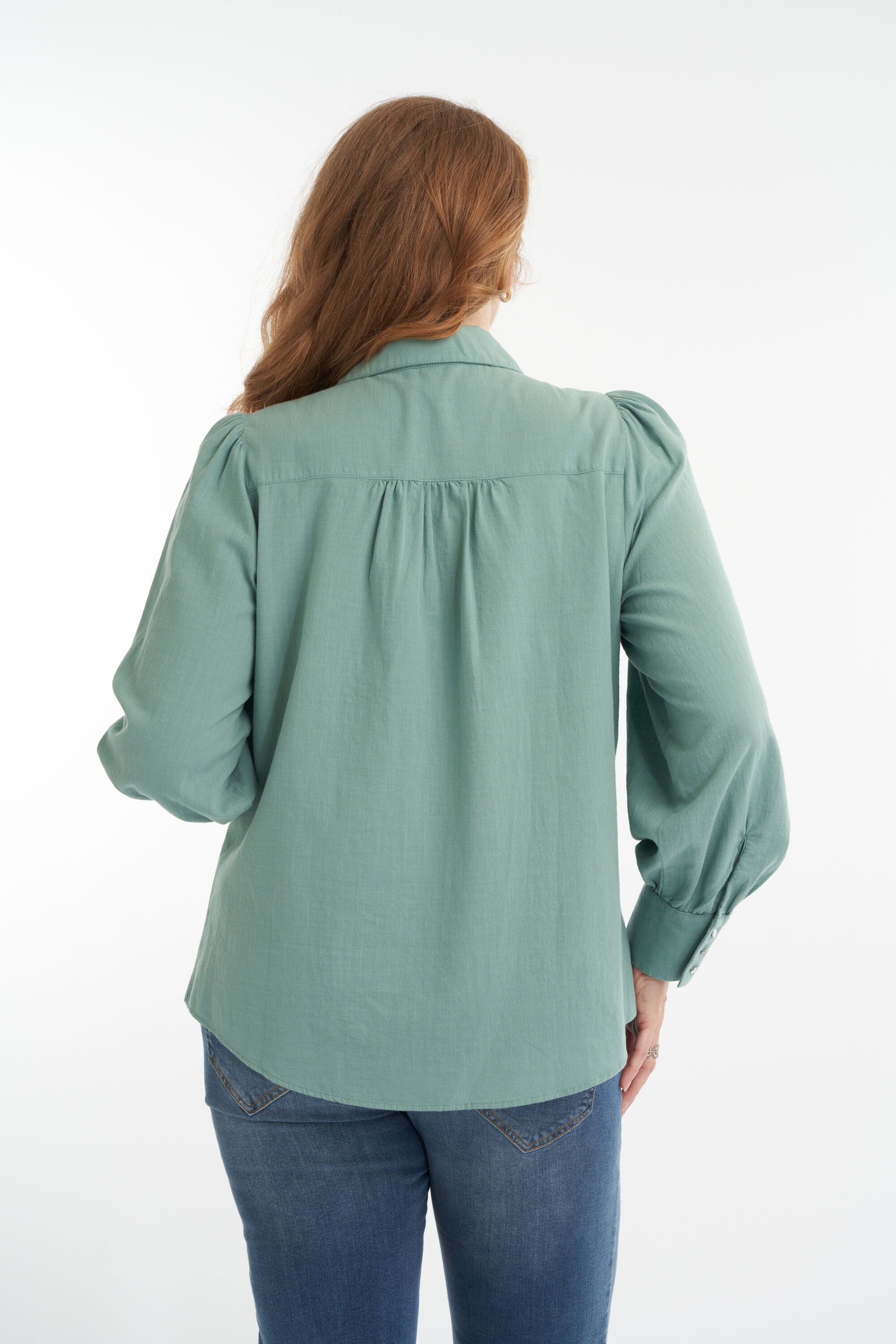 Blouse met pofmouwen image number 4