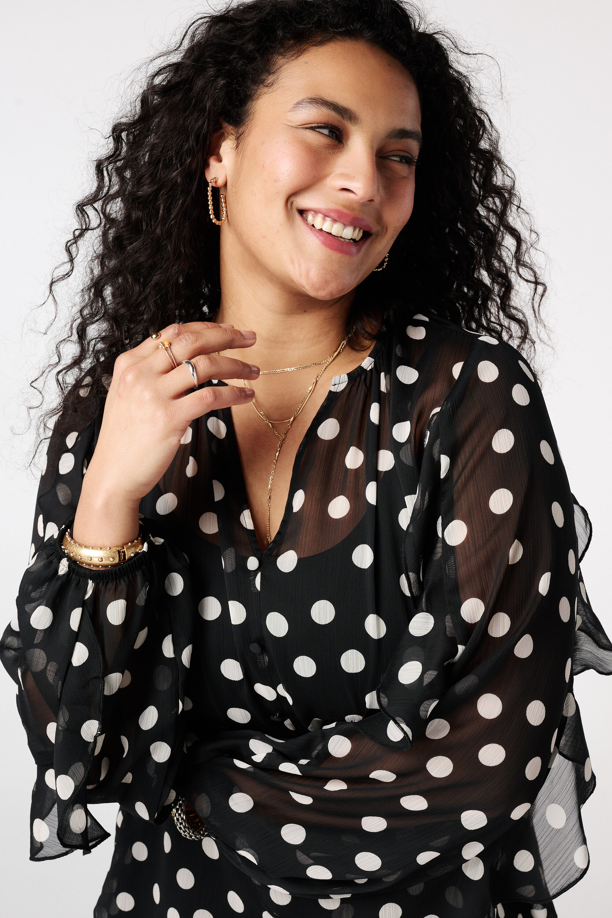 Blouse van met volants image number 4