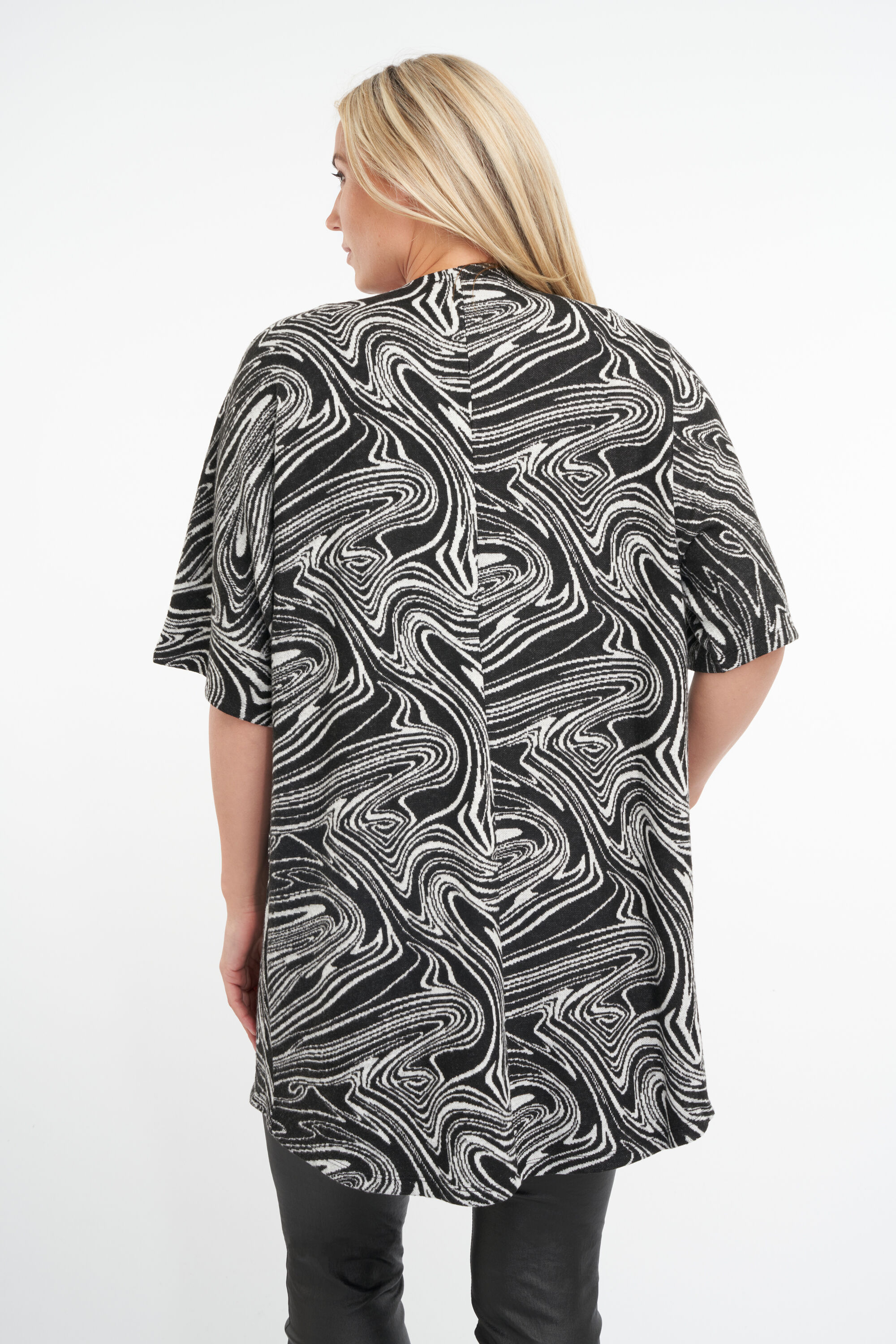 Openvallend vest met print image number 4