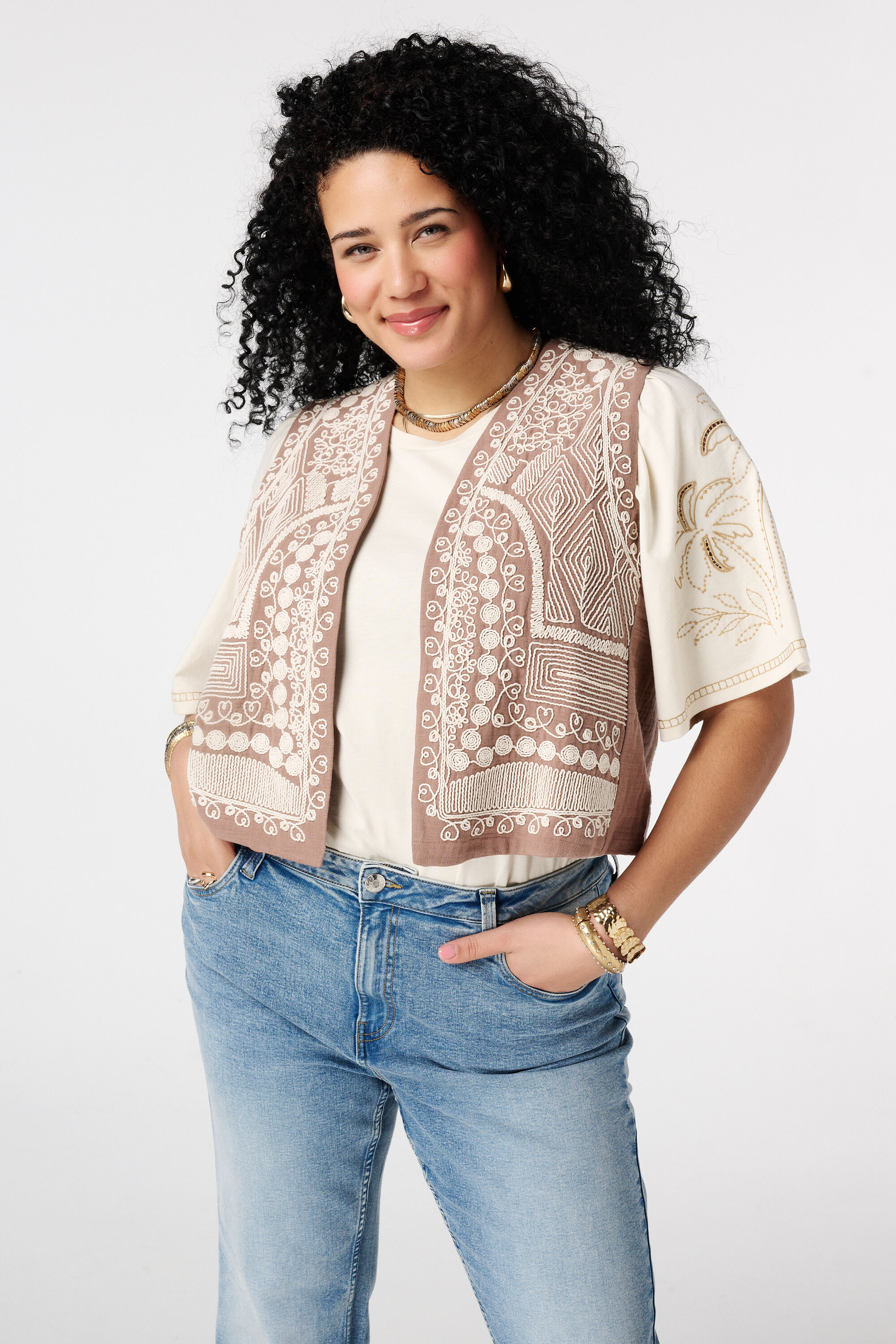 Gilet met embroidery