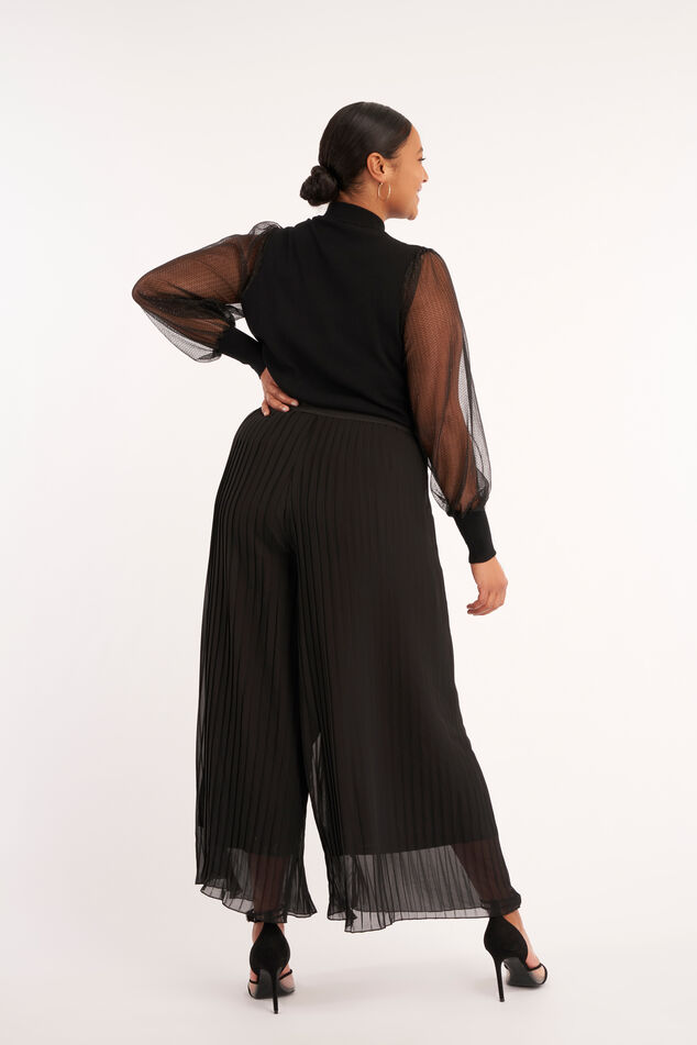 Wijde plissé broek image number 3