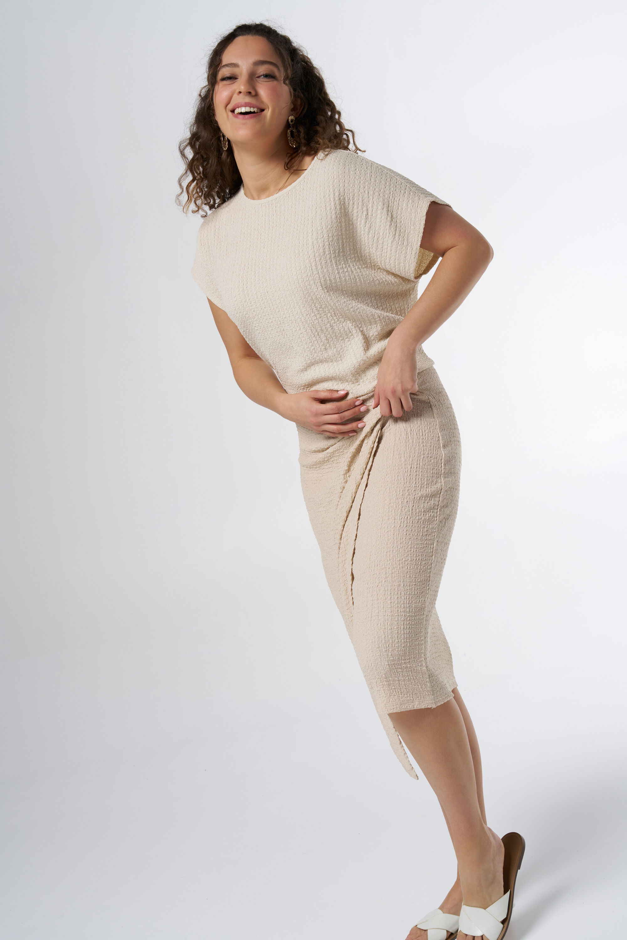 Midi rok met structuur image number 5