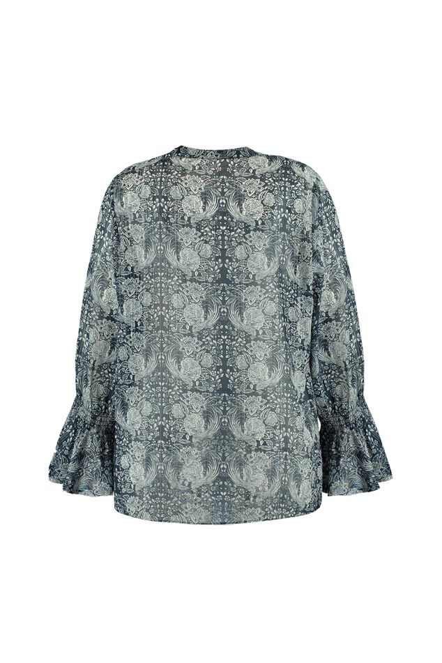 Blouse met volantsmouw image number 2