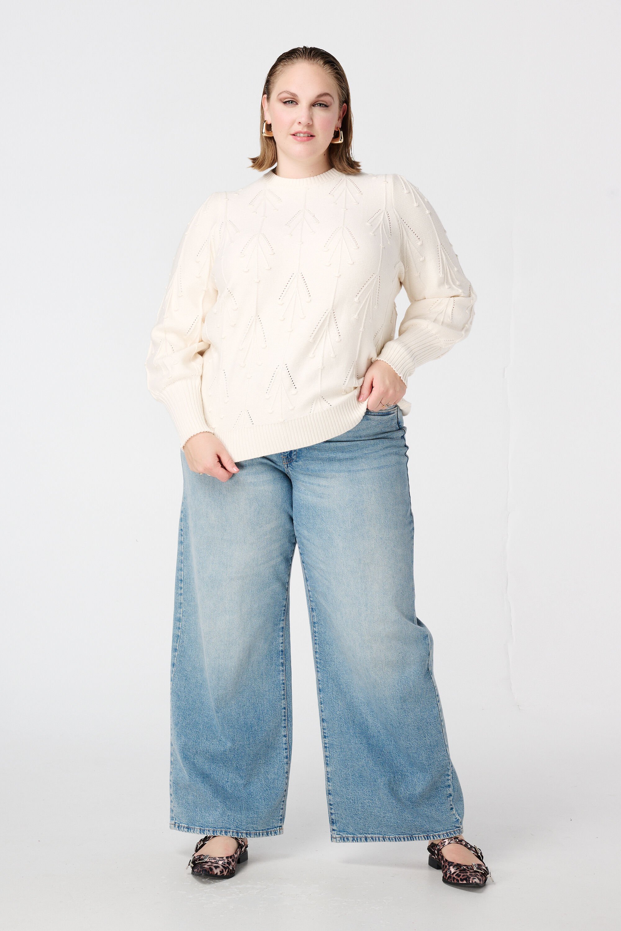 Gebreide trui met patroon image number 5