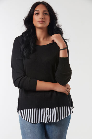 Trui met aangehechte strook