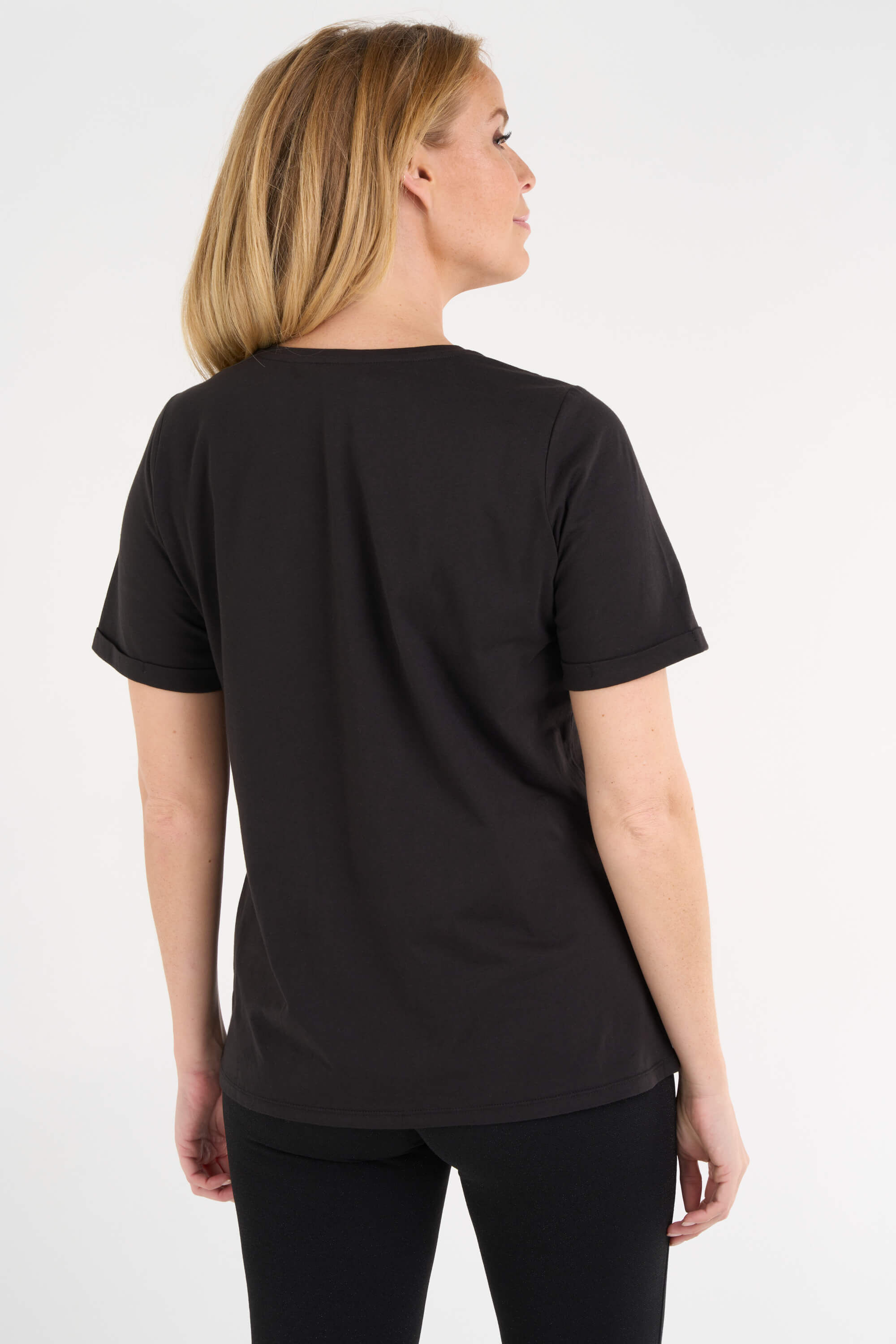 T-shirt met opdruk en pailletten image number 3
