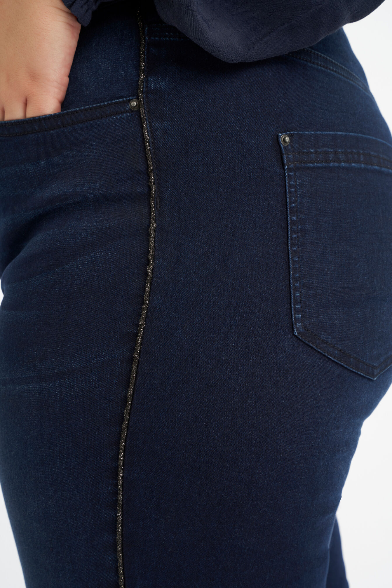 Jeans met glitterstreep image number 5