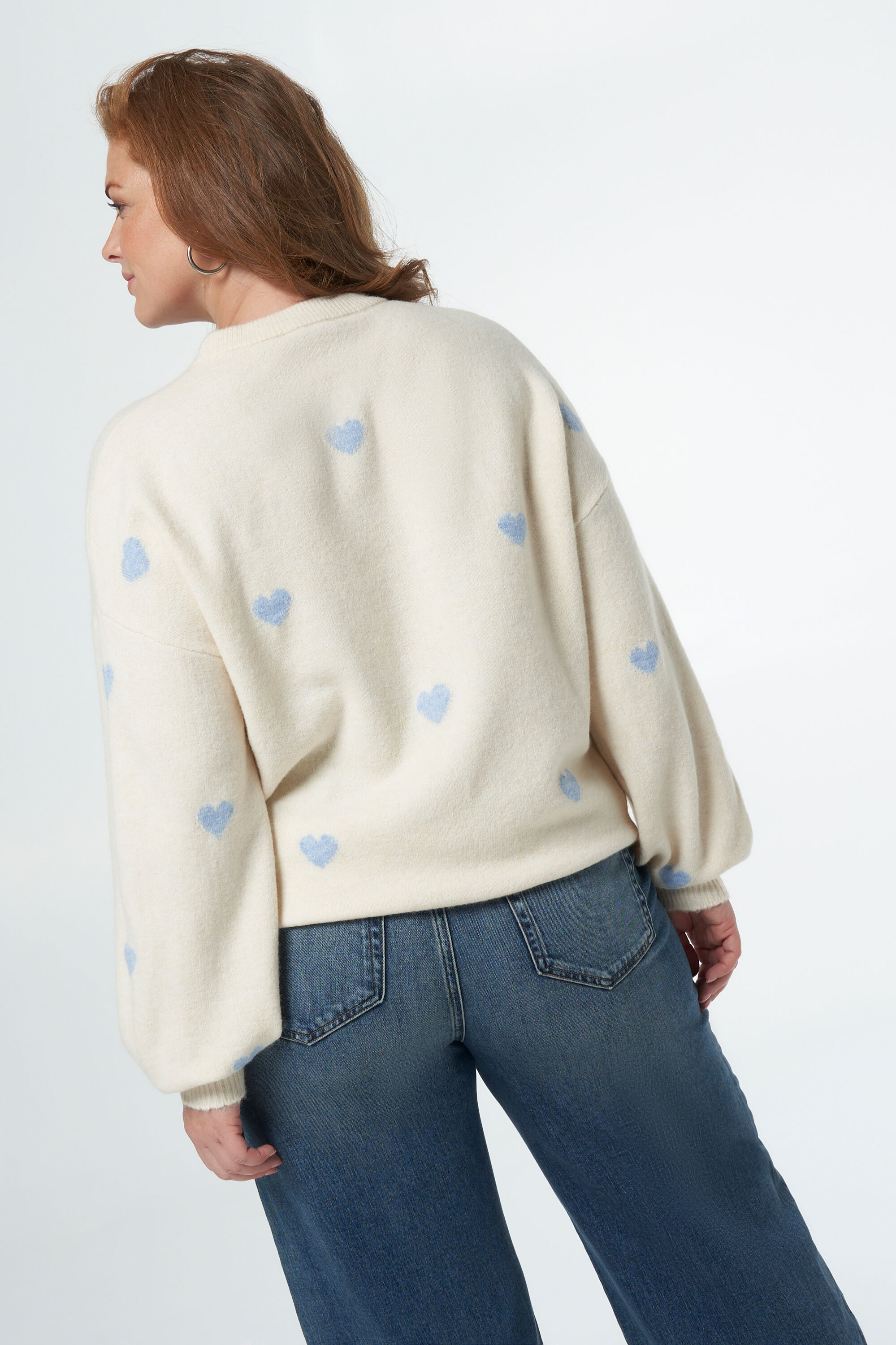 Trui met hartjes patroon image number 3