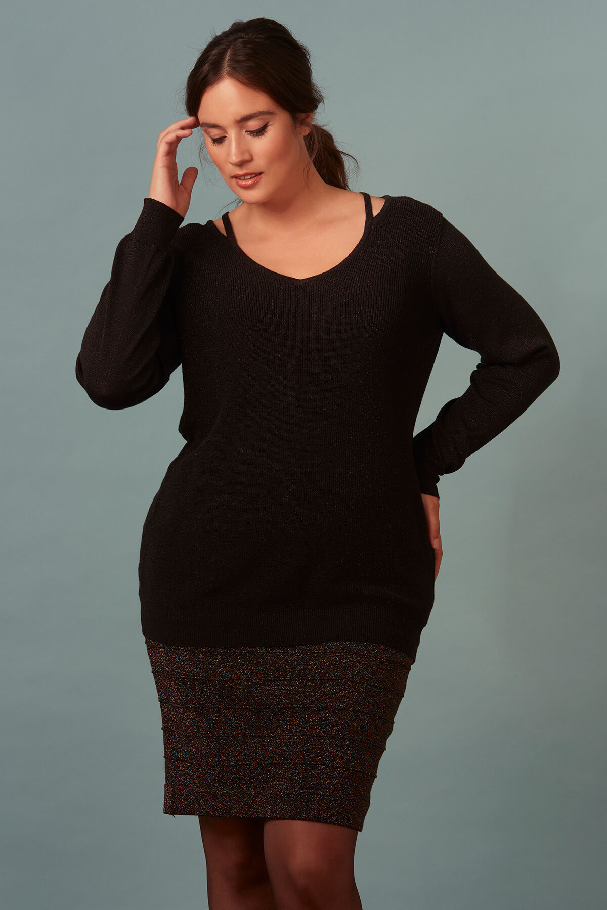 Trui met open detail image number 0