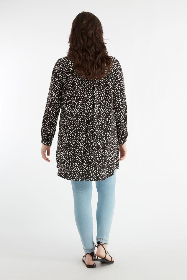 Tuniekblouse met stippenprint image number 4