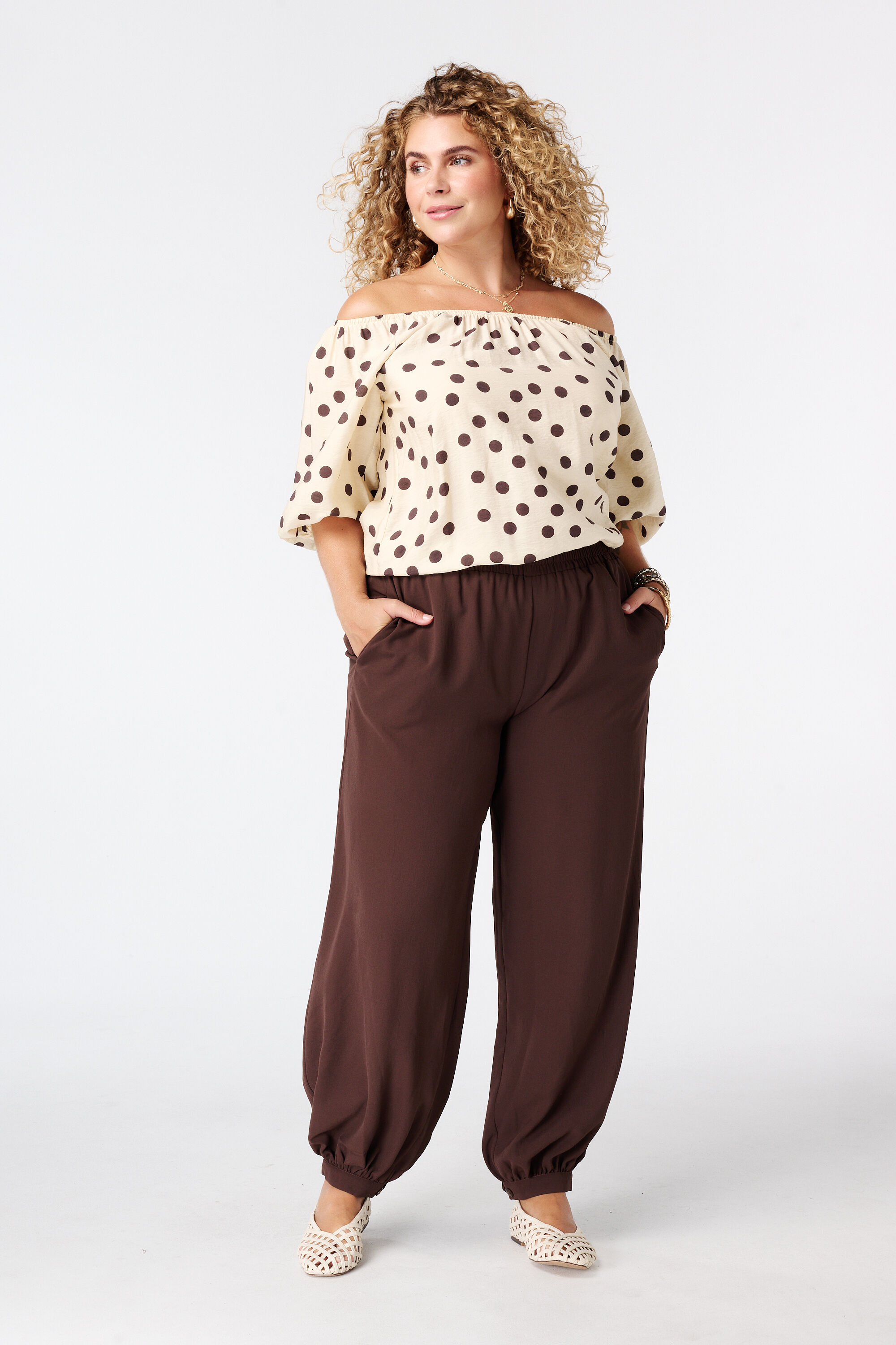 Balloon broek met elastische taille