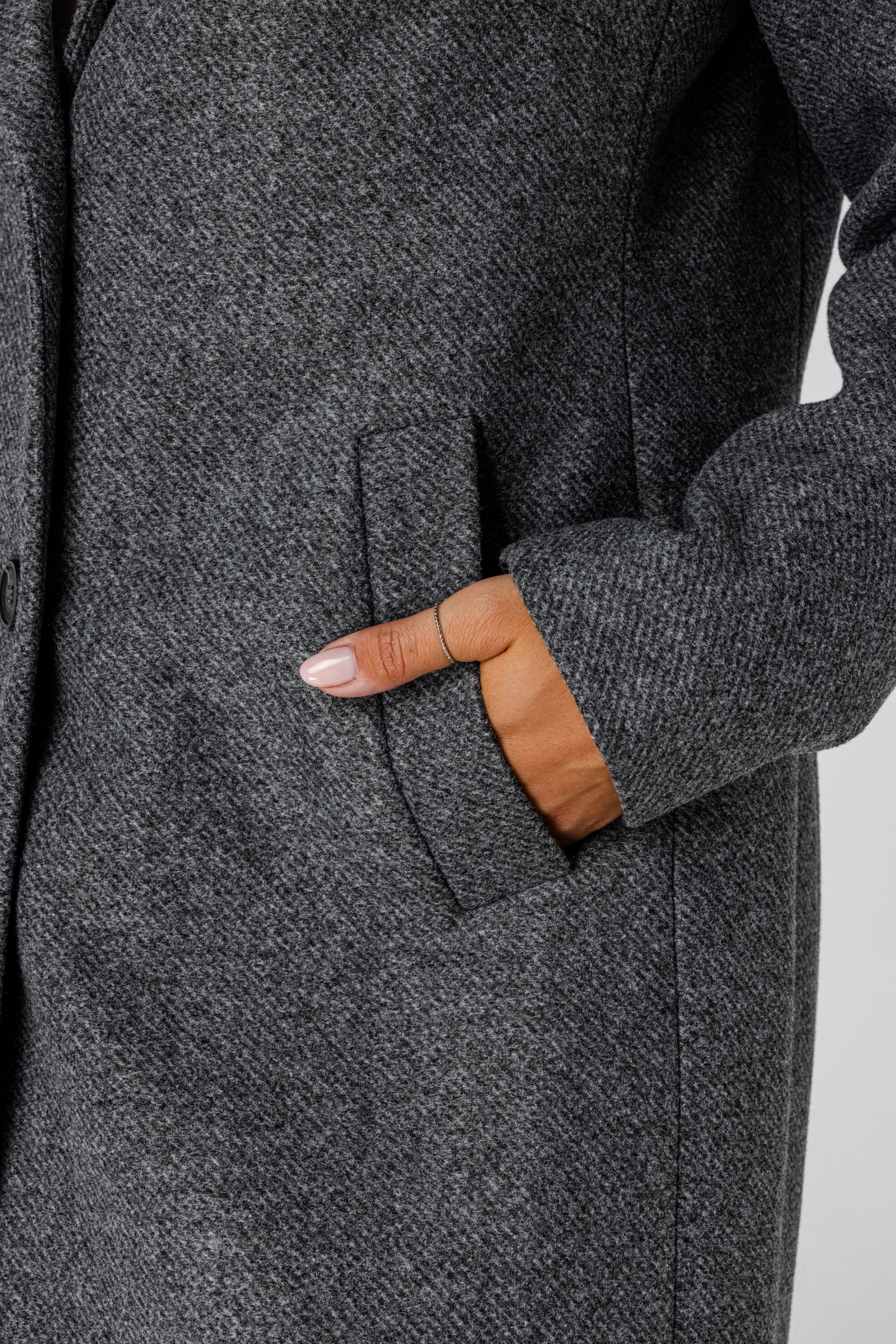 Lange jas met knoopsluiting image number 4