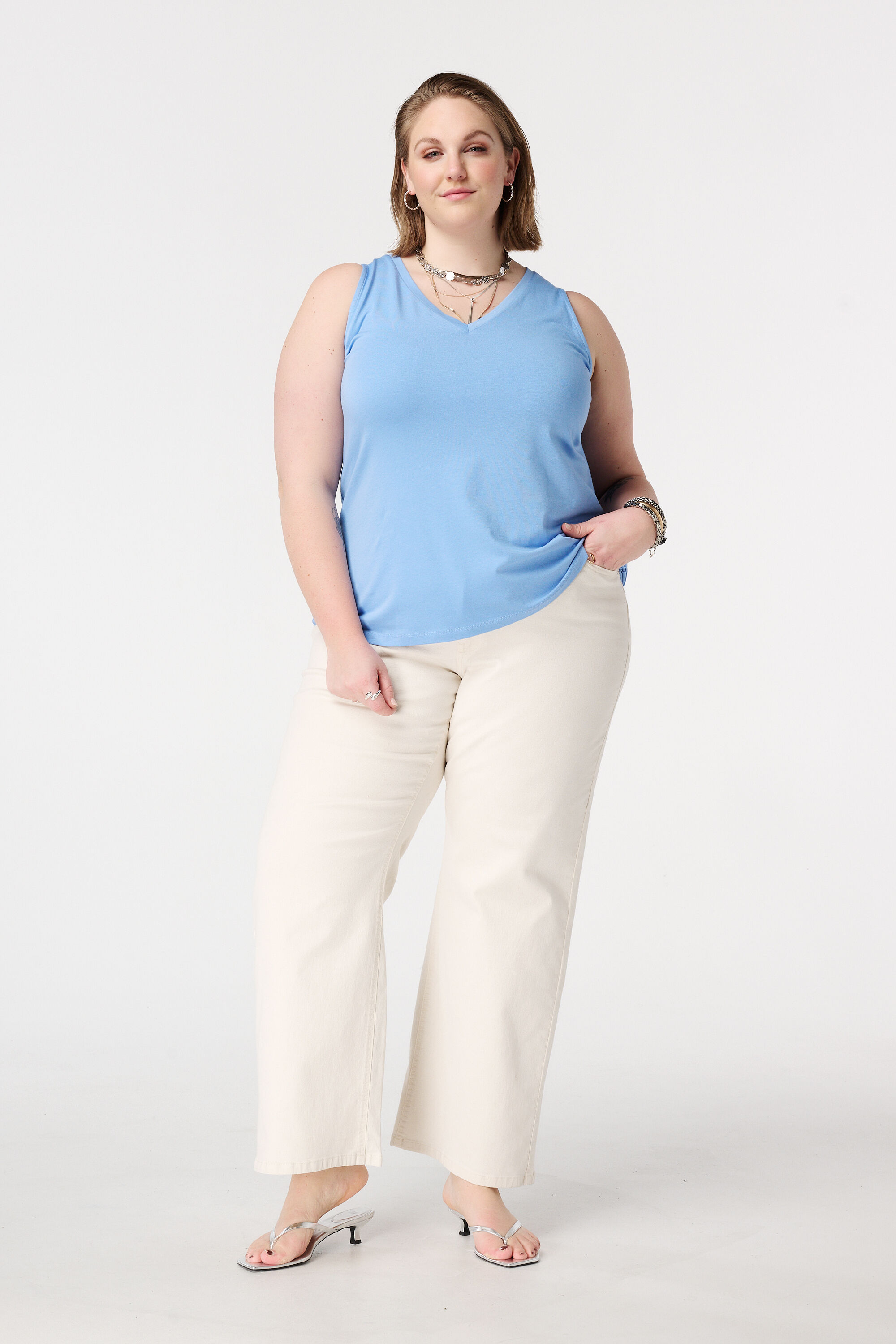 Singlet met v-hals image number 5