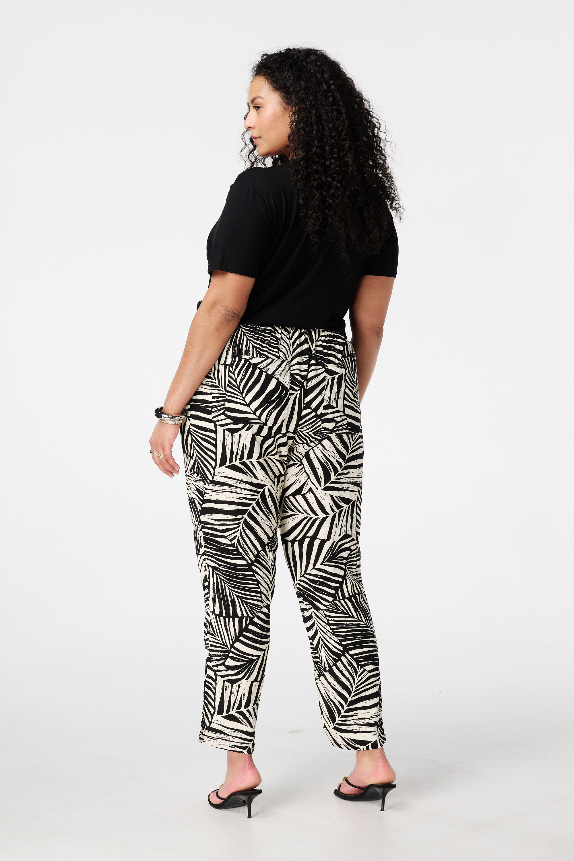 Straight leg broek met print image number 3