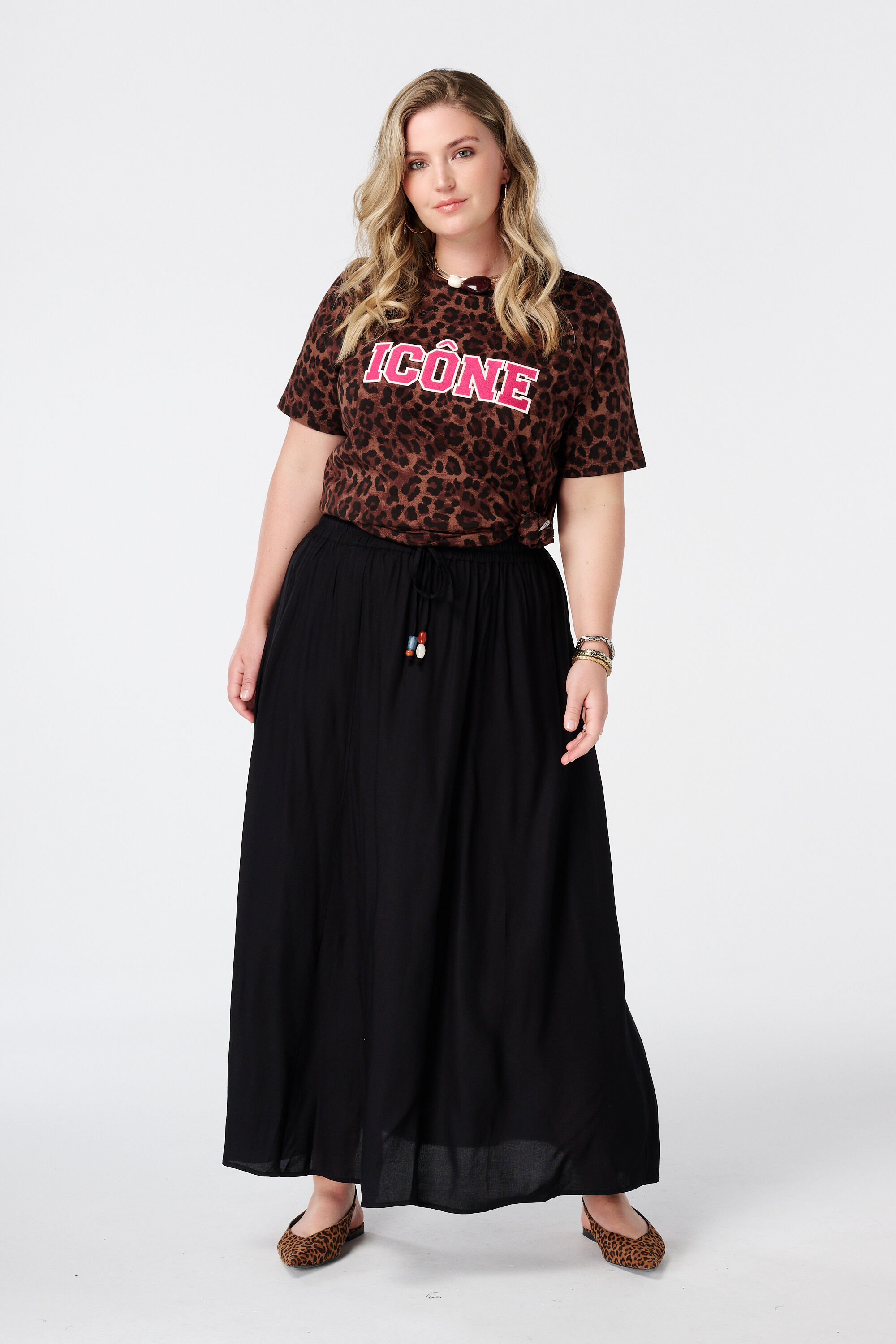 Maxi rok met elastische taille