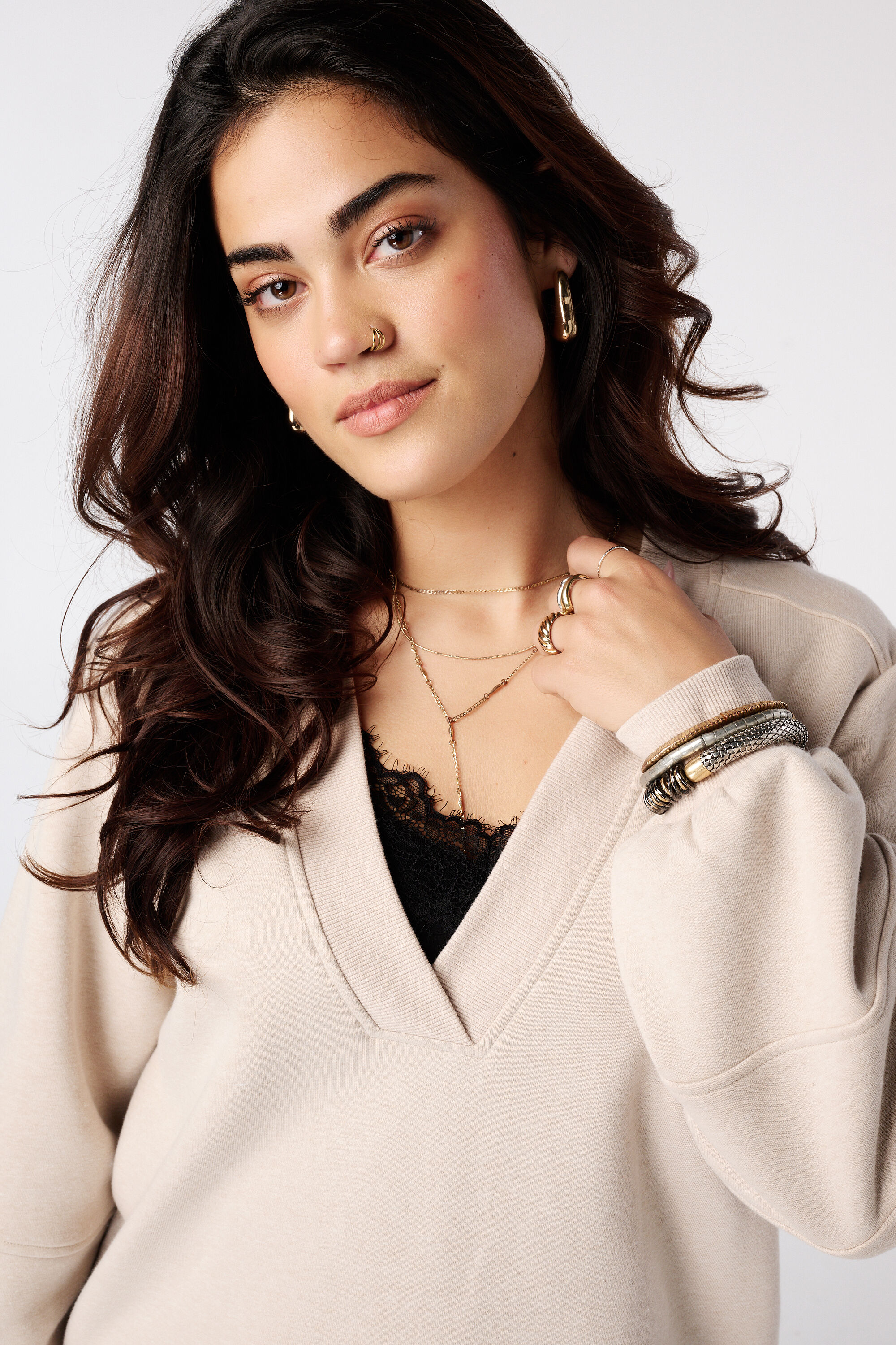 Sweater met v-hals image number 4